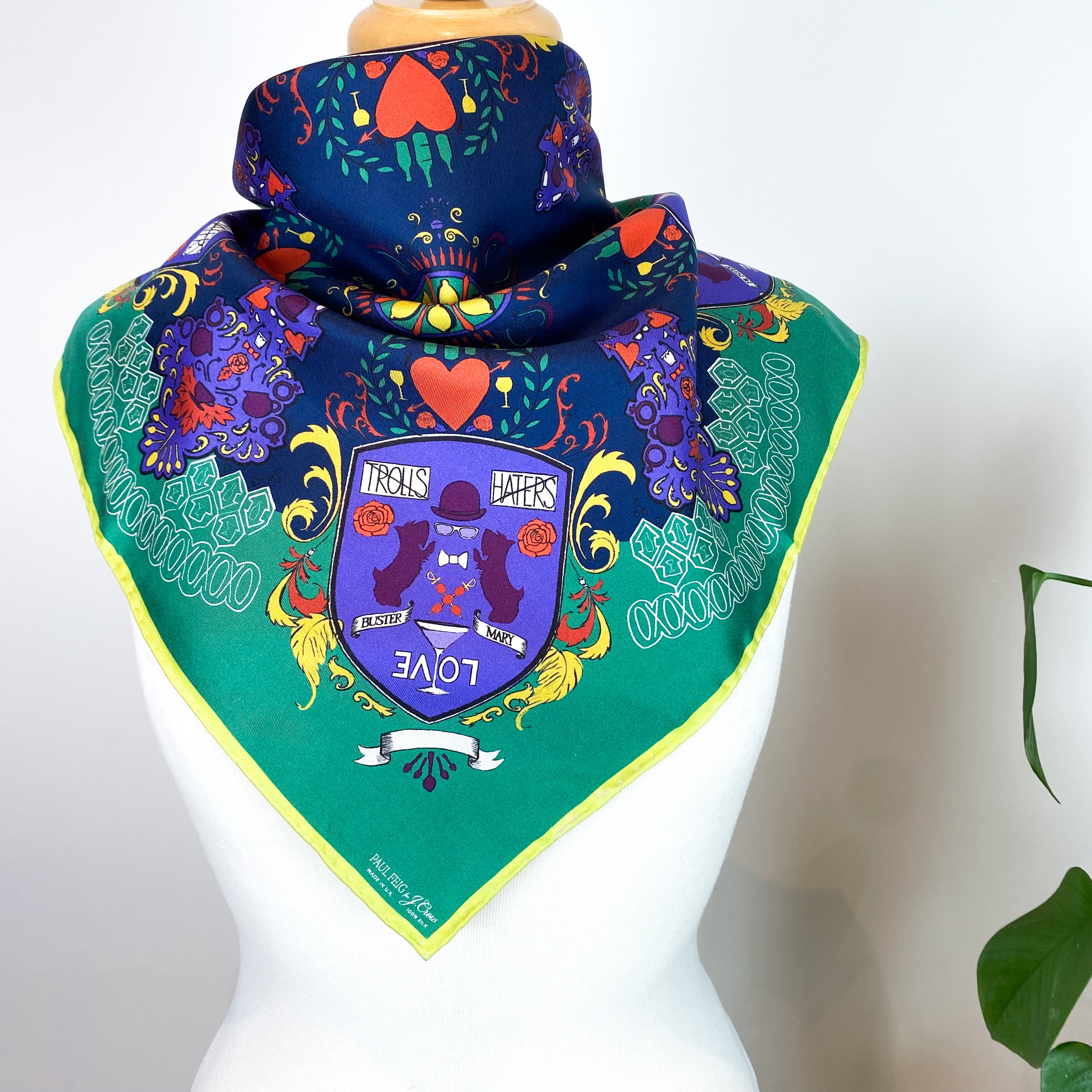 Anti Bullying Theme Neckerchief Modern Silk Scarf