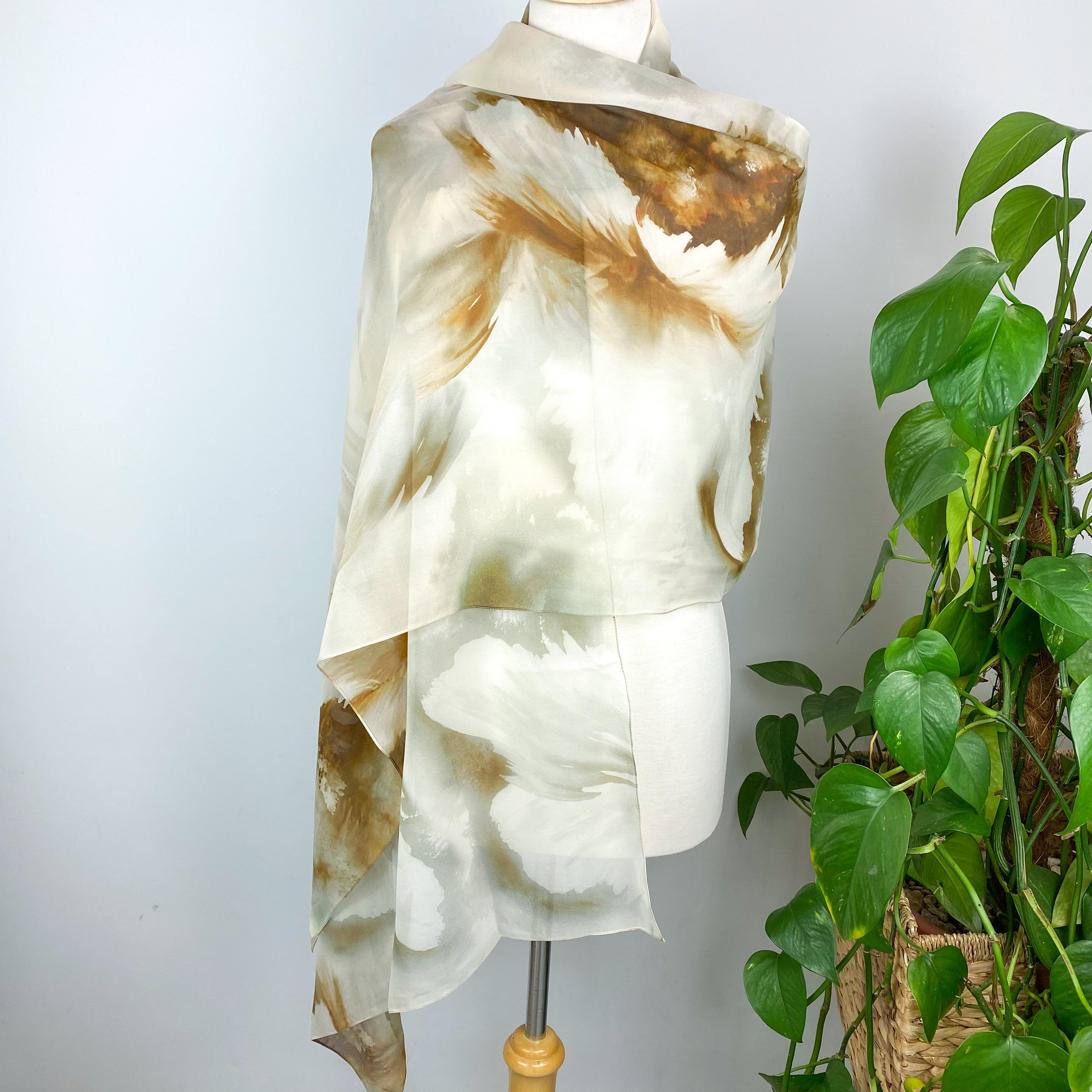 Modern Long Rani Zakhem Silk Scarf
