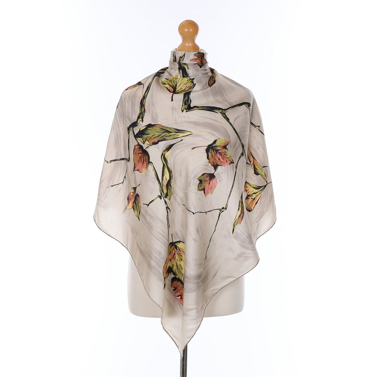 Autumn Leaves Vintage Silk Scarf