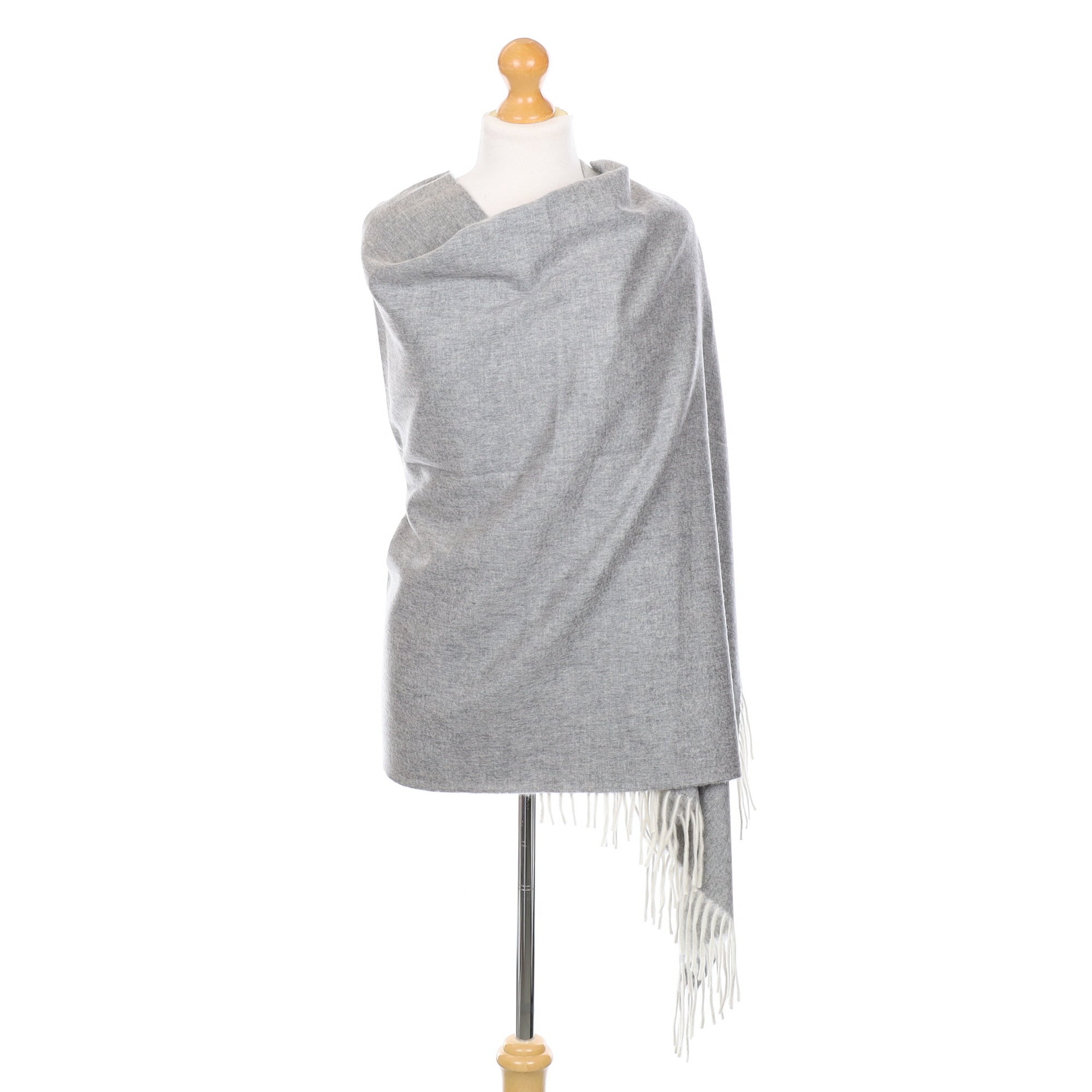 Scottish Begg & Co Smoke Grey Luxury Woven Cashmere Wrap