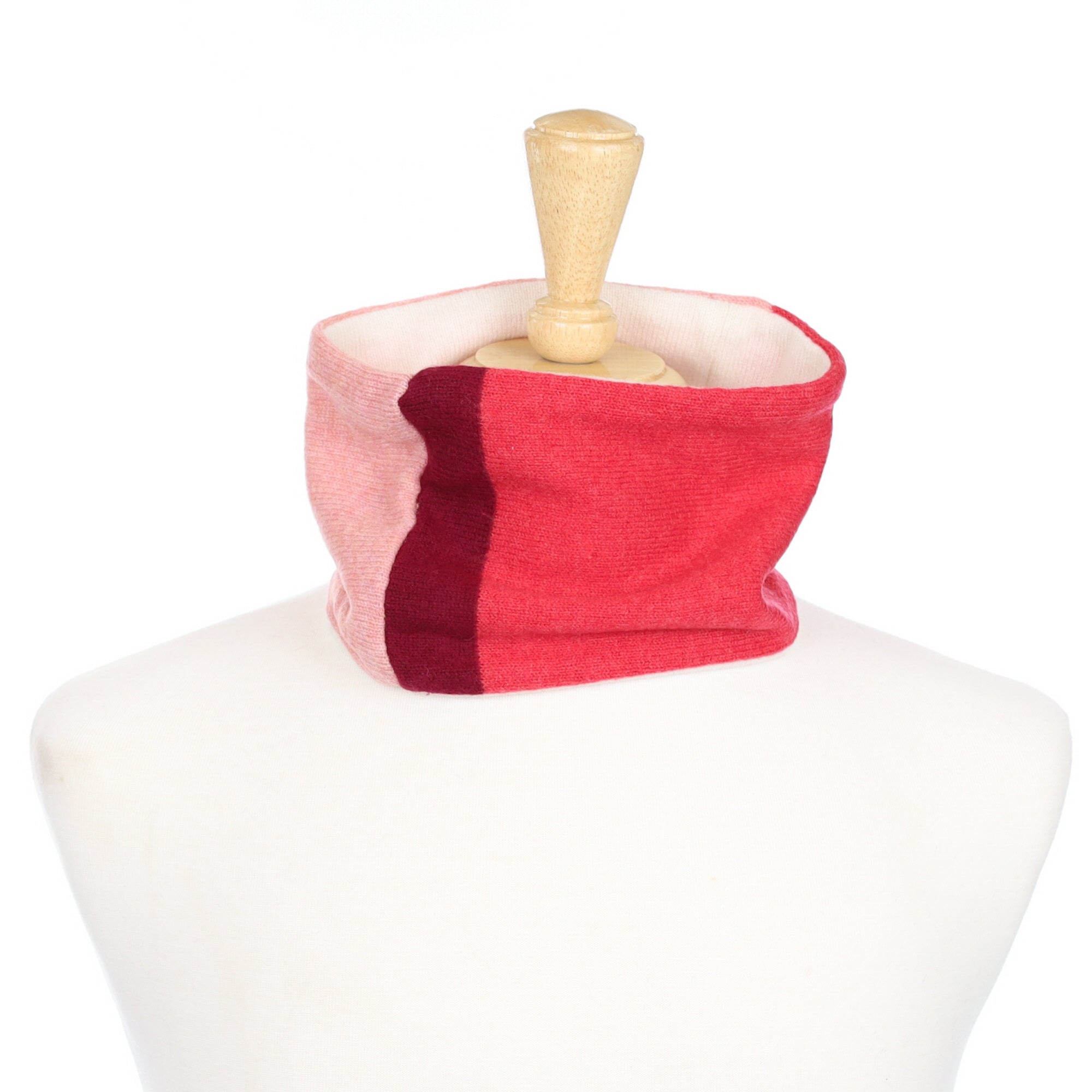 Red Pink and Cream Neck Warmer