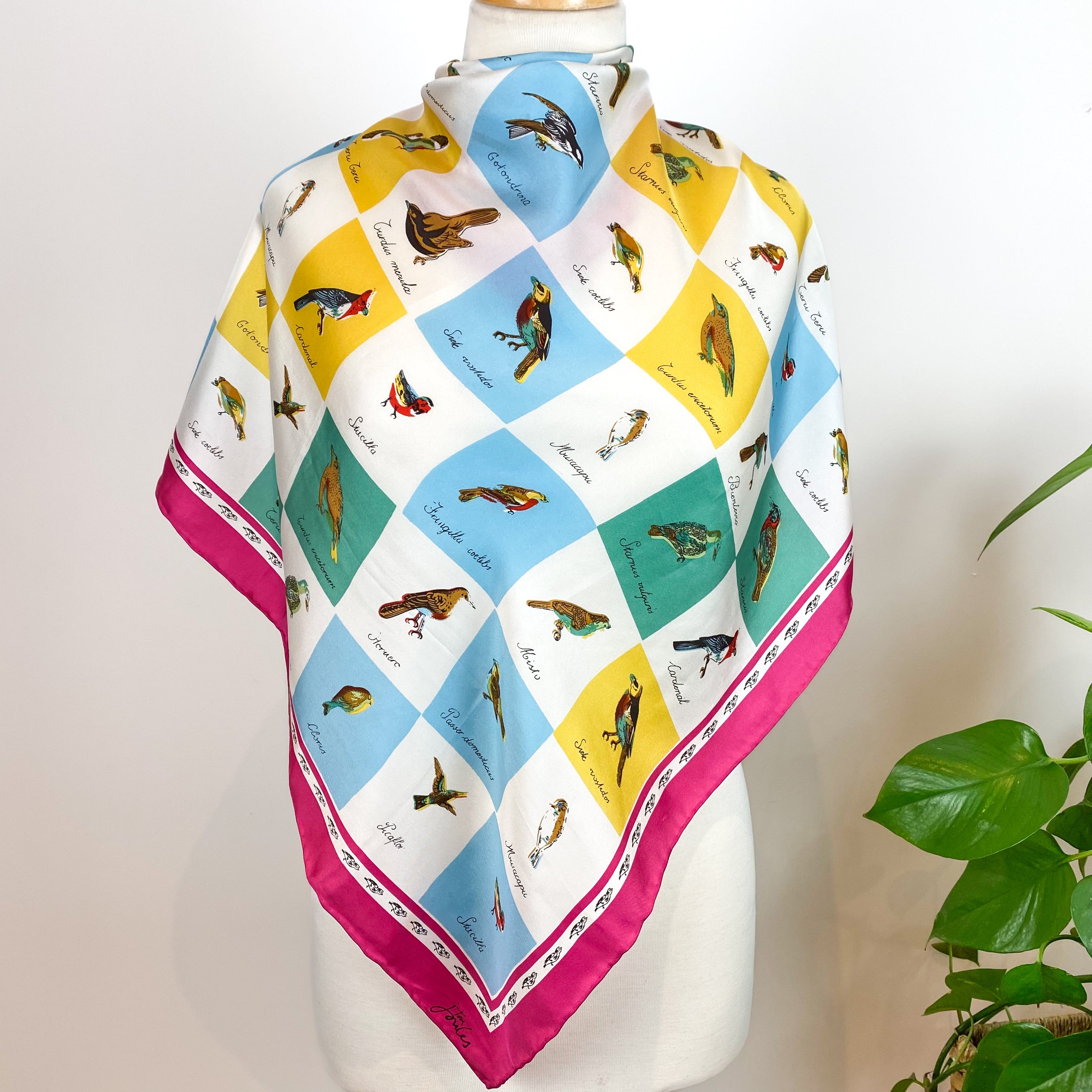 Pretty Bird Design Joules Silk Scarf