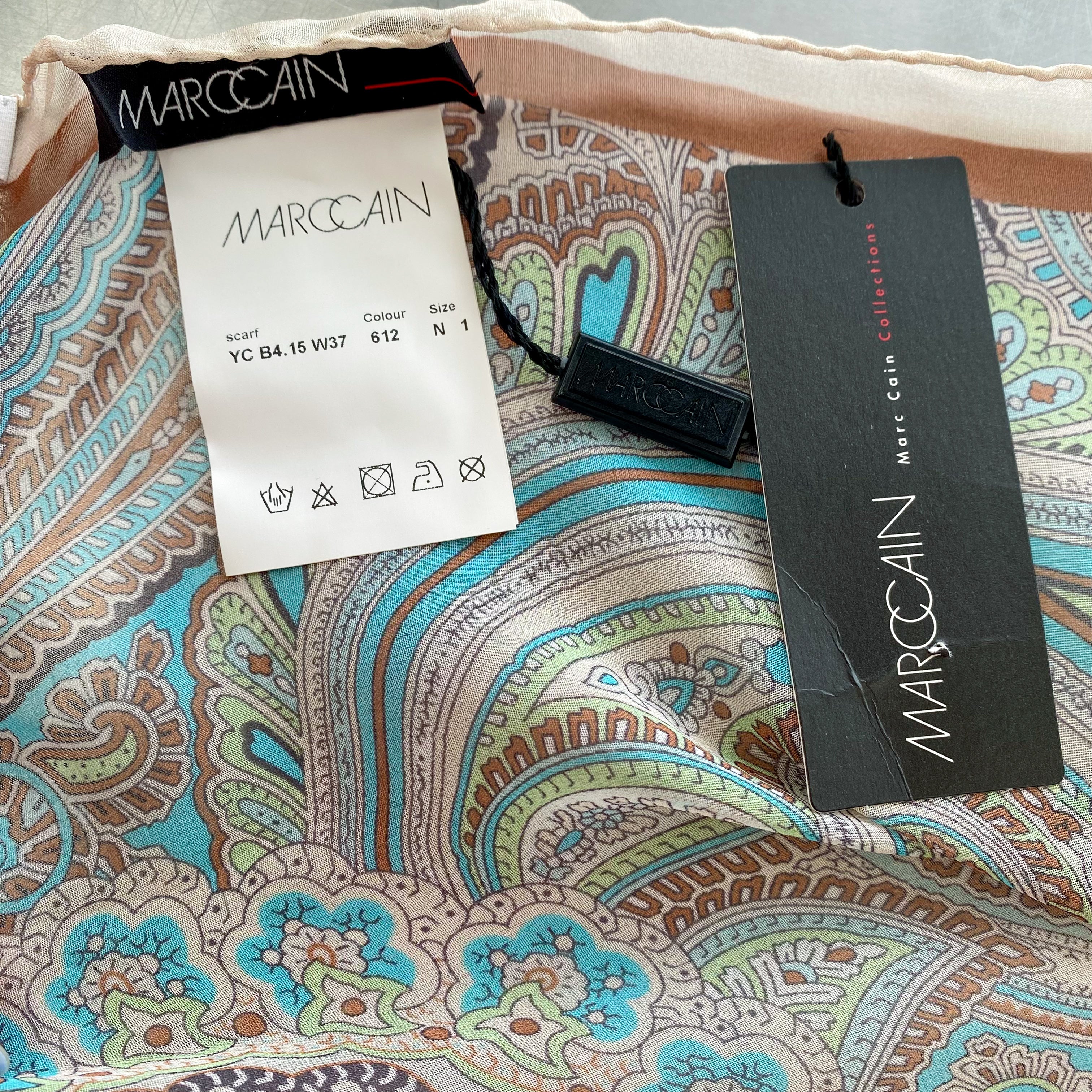 Brand New Marc Cain Sheer Wrap Style Silk Scarf