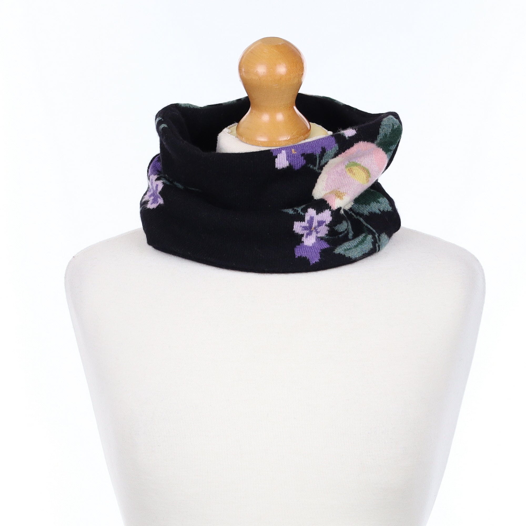Black Floral Neck Warmer
