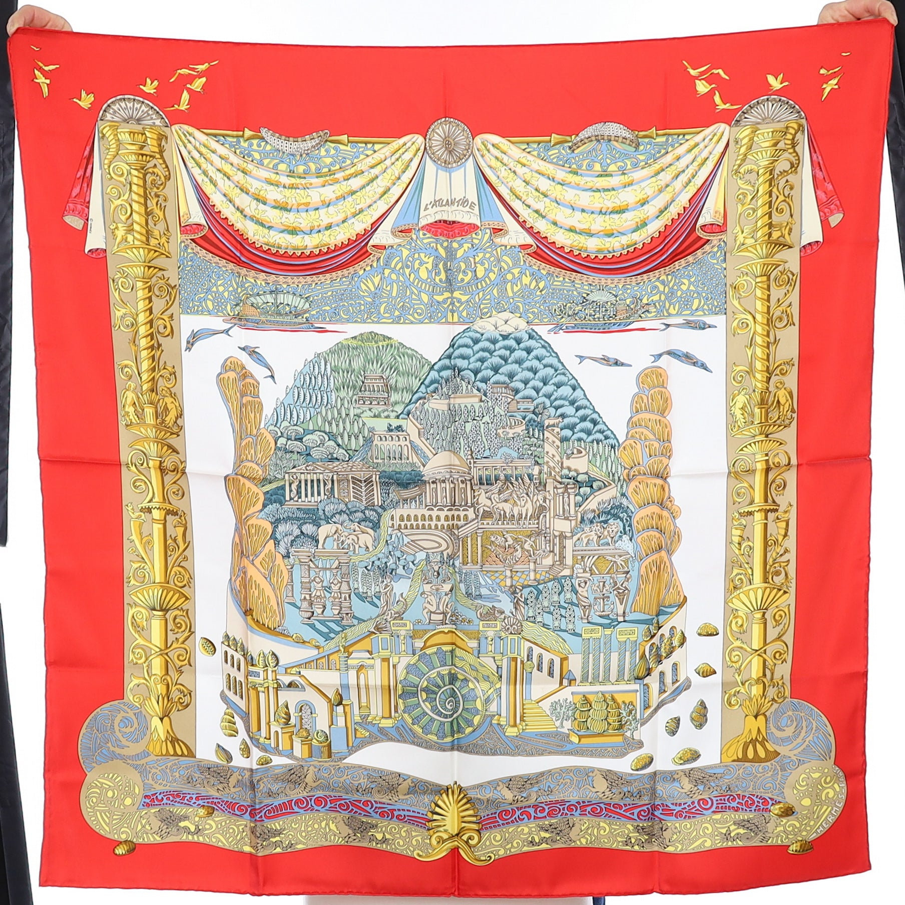 Brand New Boxed Hermès L’Atlantide Silk Scarf Quite Rare