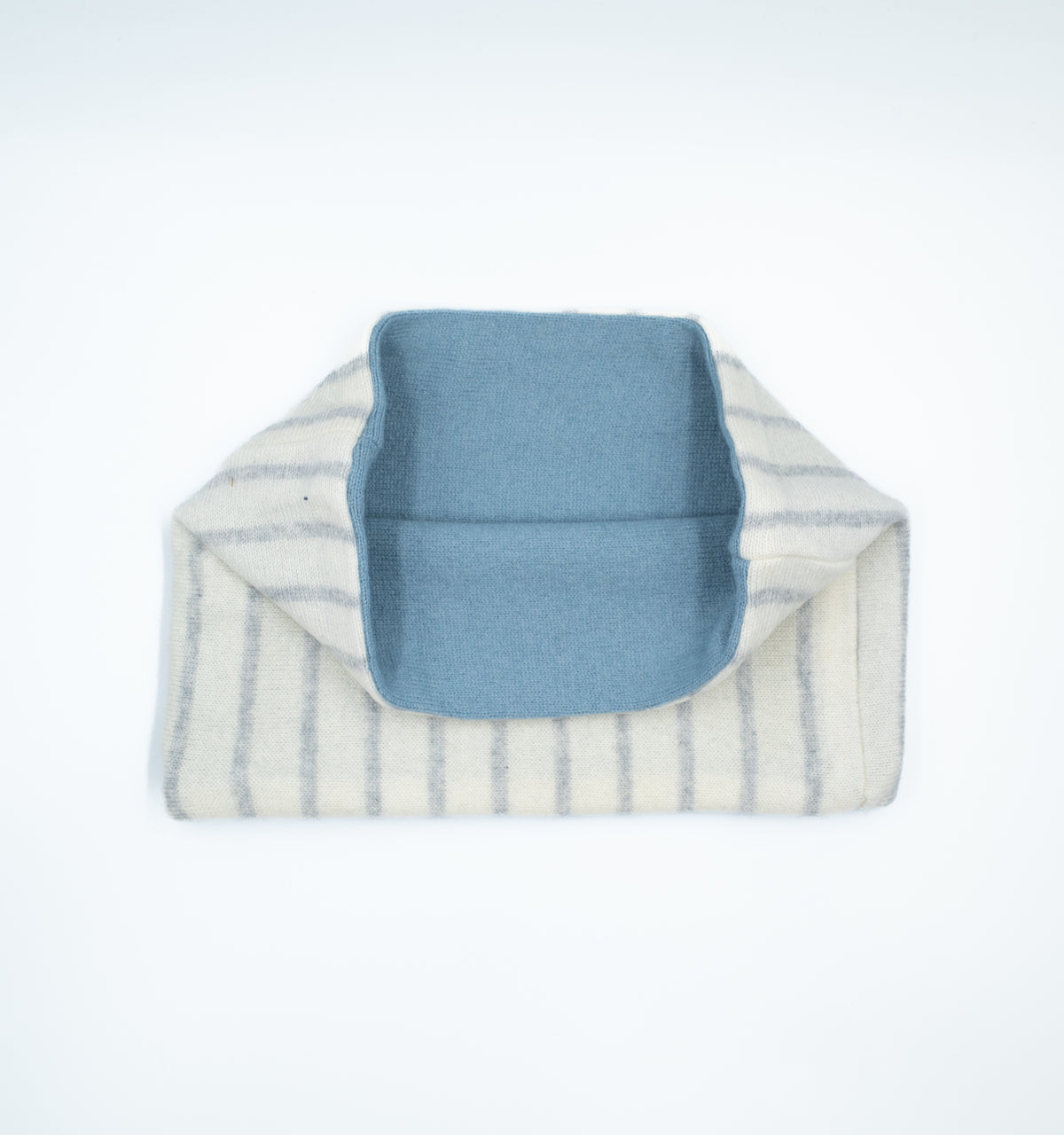 Blue and Cream Striped Neck Warmer