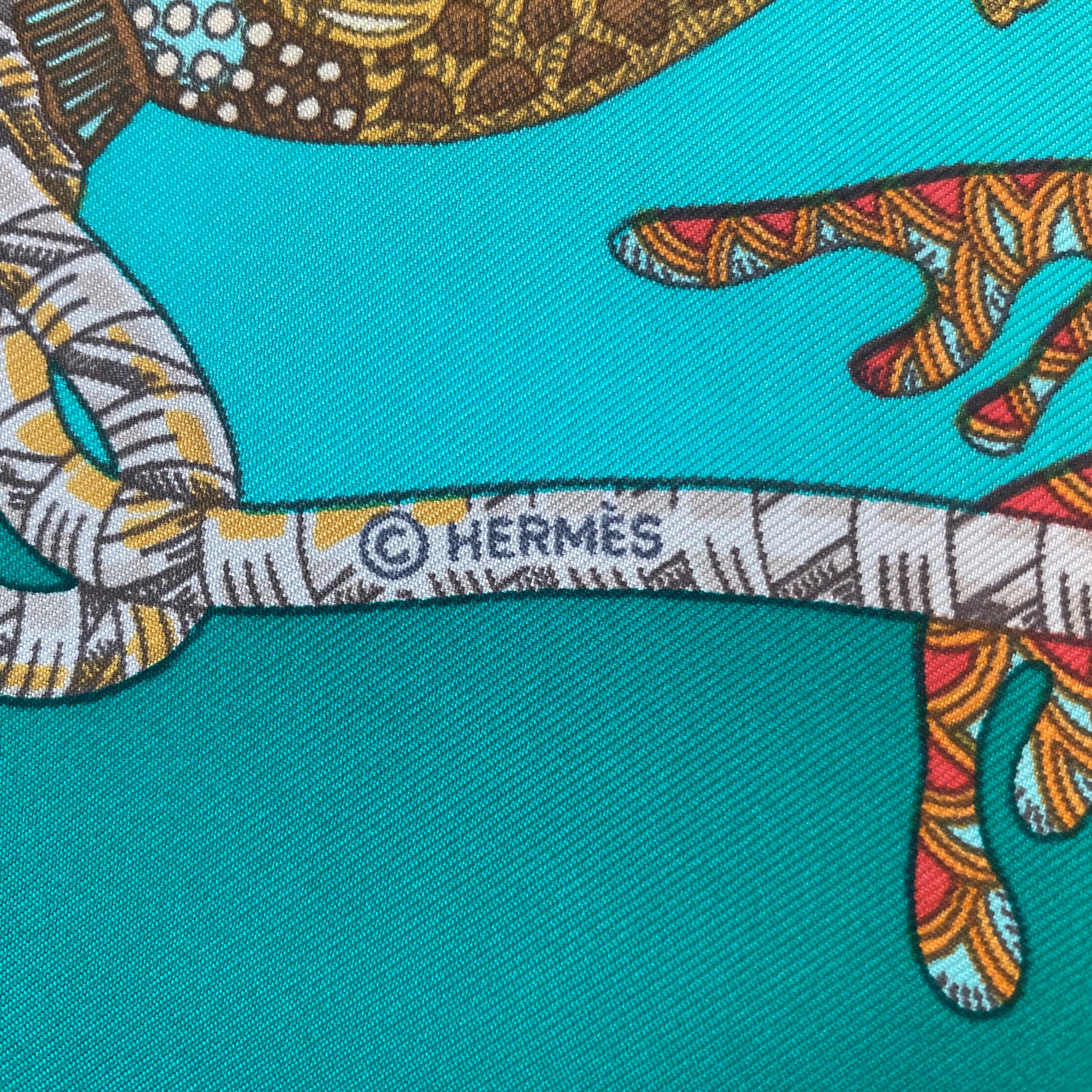 Brand New Boxed Hermès Grands Fonds Scarf