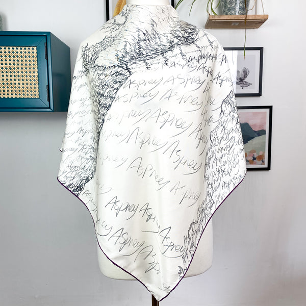 Asprey Large Italian Designer Silk Scarf