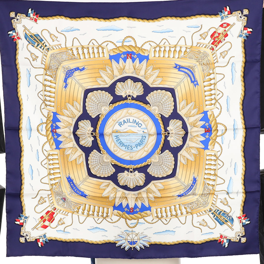 Brand New Boxed Hermès Railing Silk Scarf