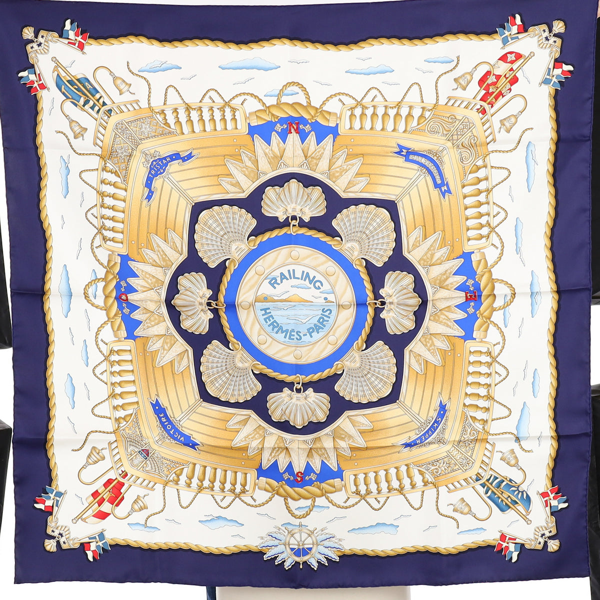 Brand New Boxed Hermès Railing Silk Scarf