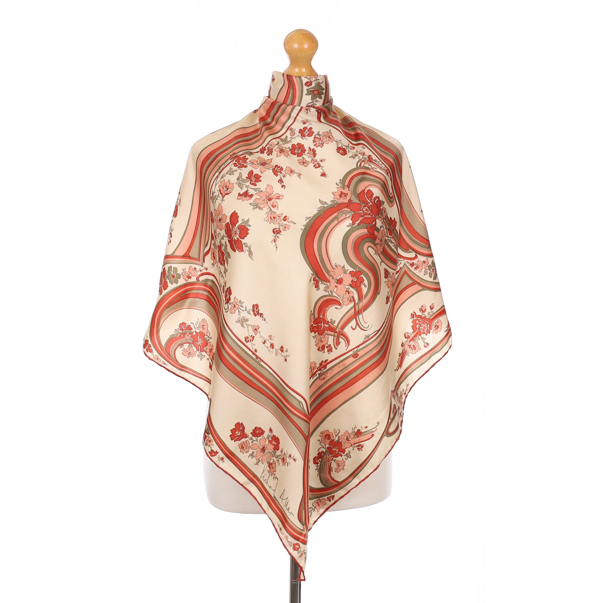 1970’s Richard Allan Vintage Silk Scarf
