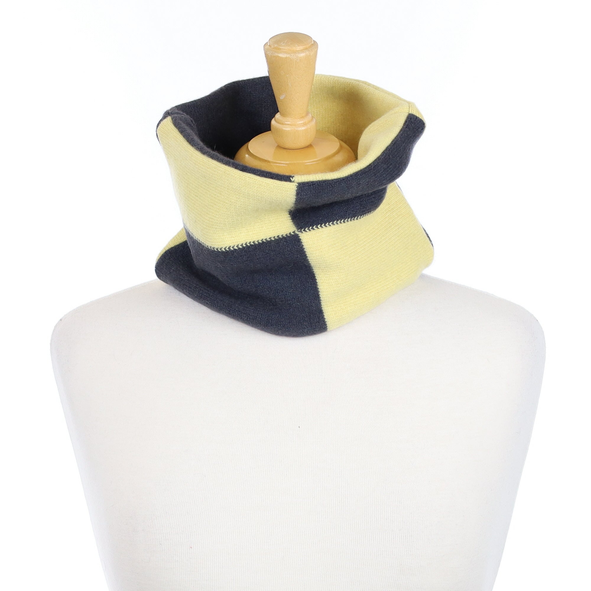 Yellow and Stone Patterned Neck Warmer