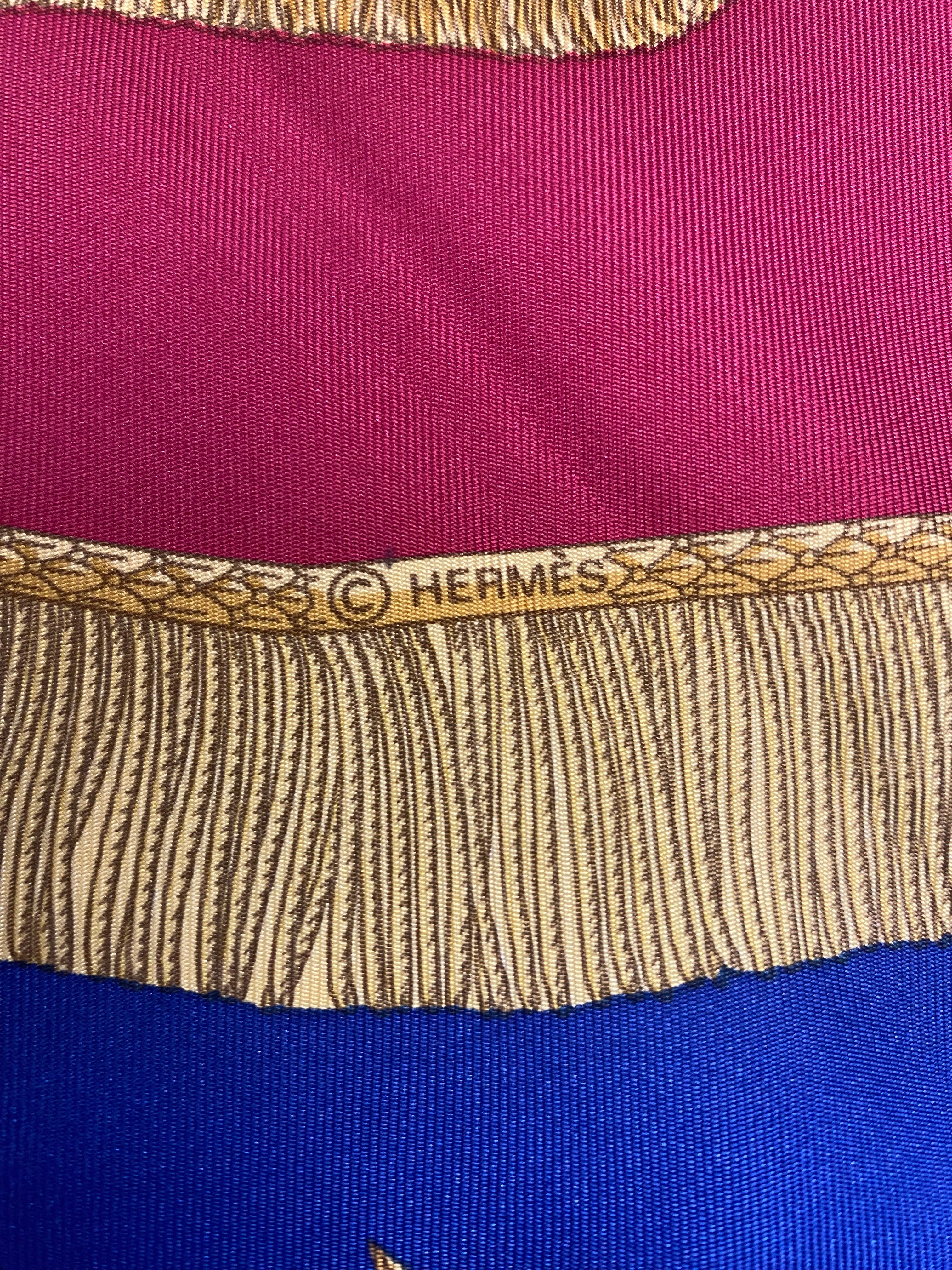 Hermès Poste et Cavalerie Silk Scarf