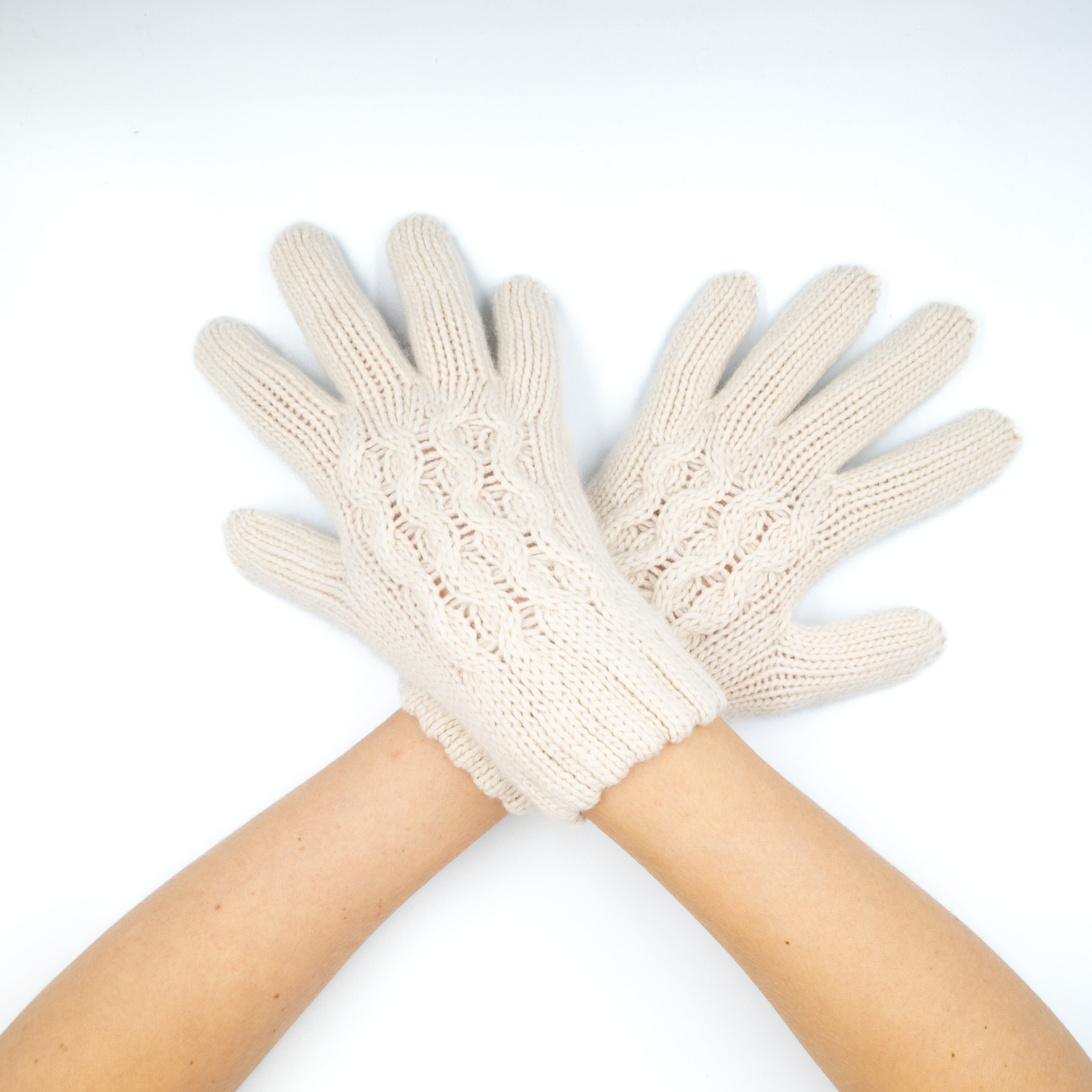 New Scottish Cream Cashmere Gloves