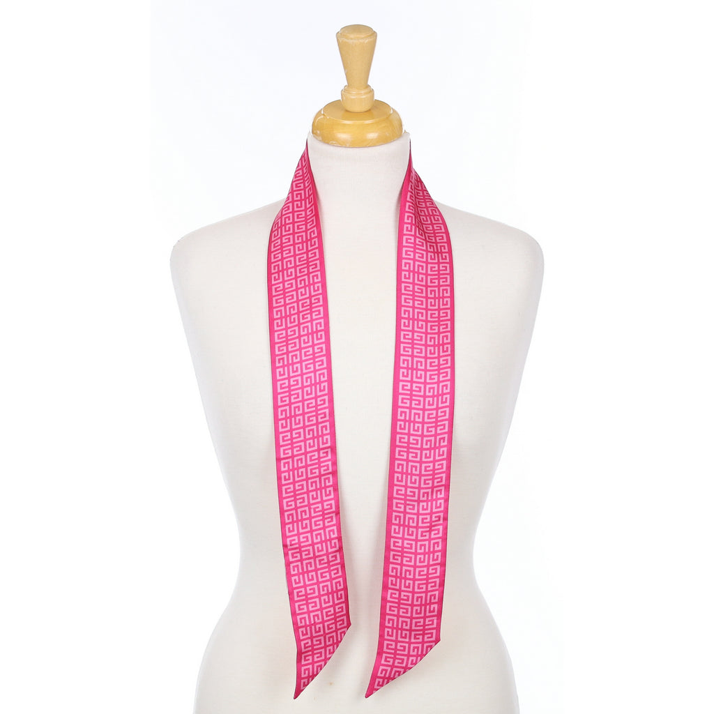 Givenchy Bandeau Pink Silk Scarf