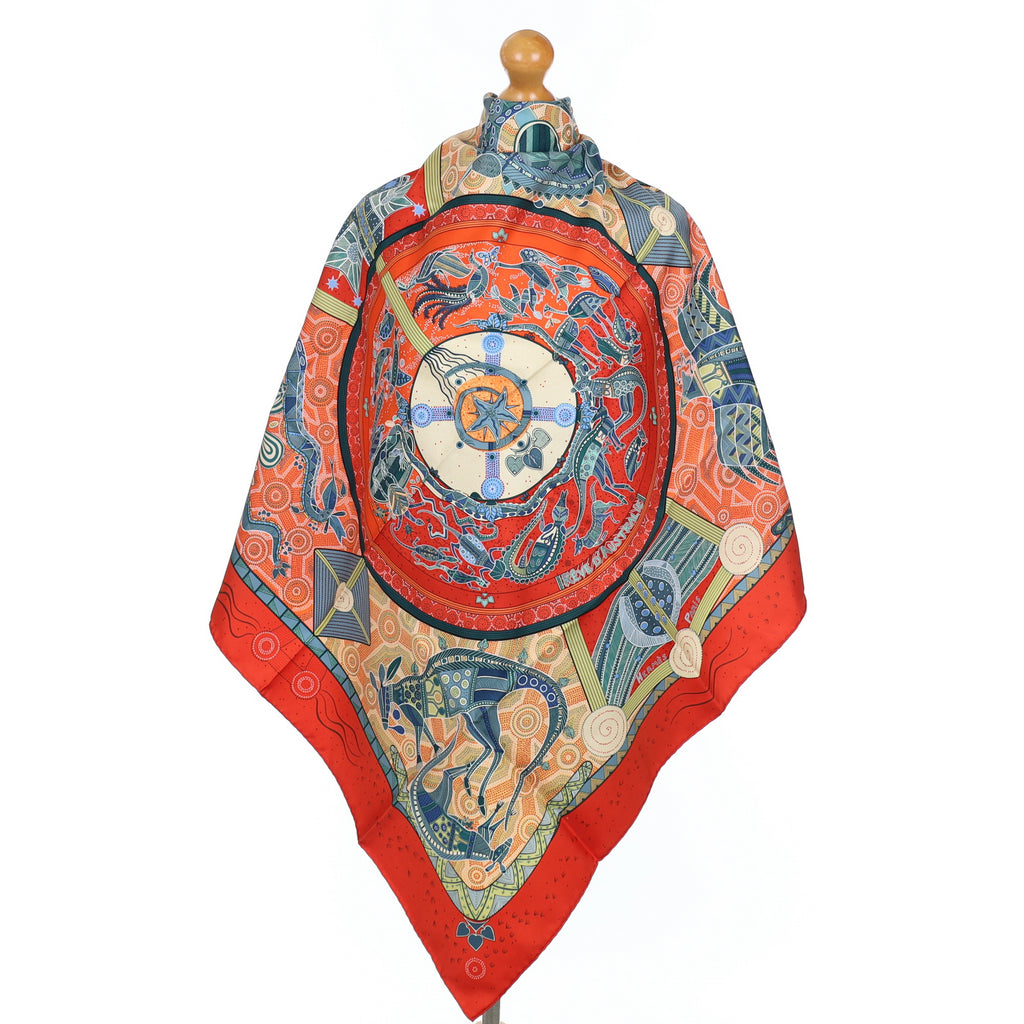Brand New Boxed Hermès Rêve D’Australie Silk Scarf