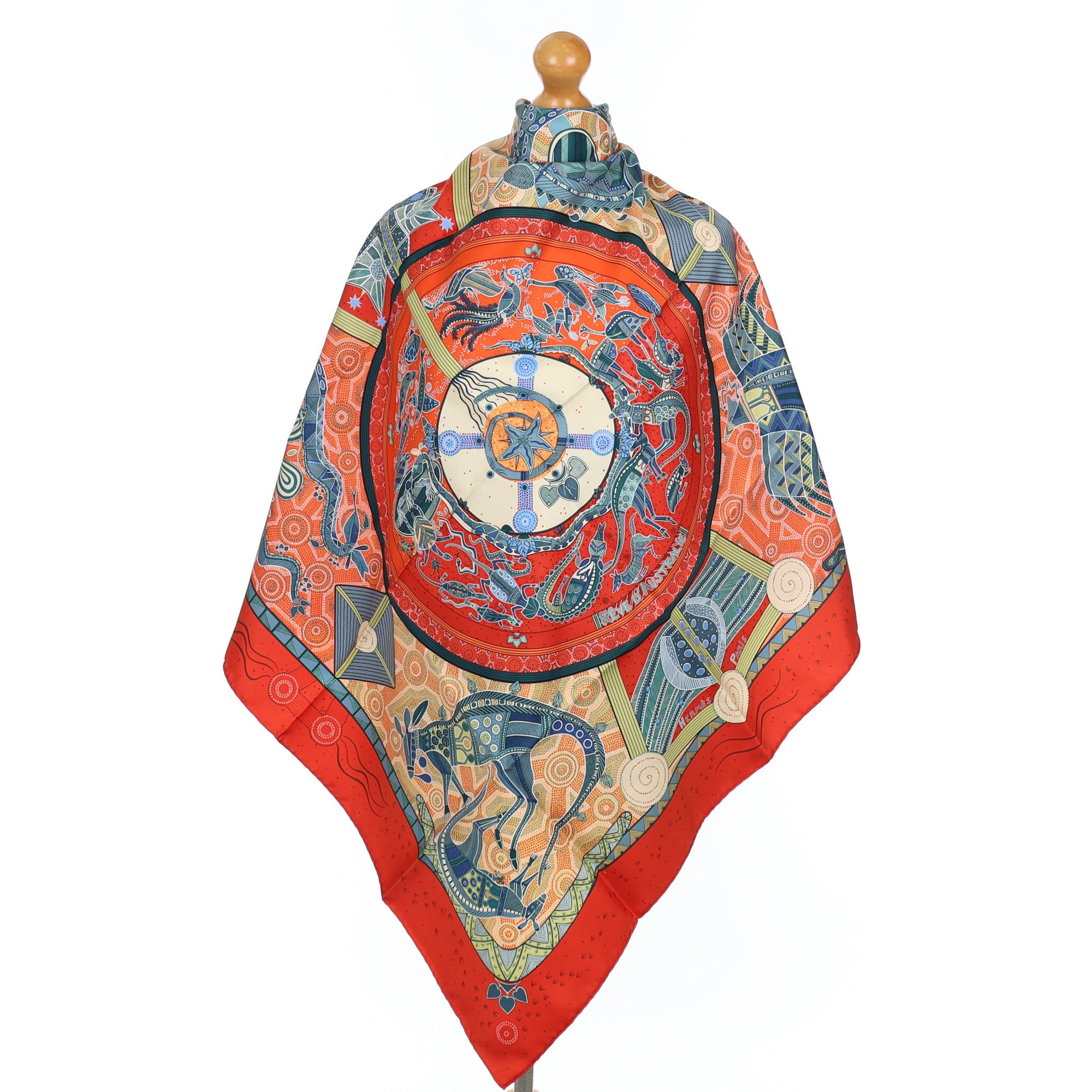 Brand New Boxed Hermès Rêve D’Australie Silk Scarf