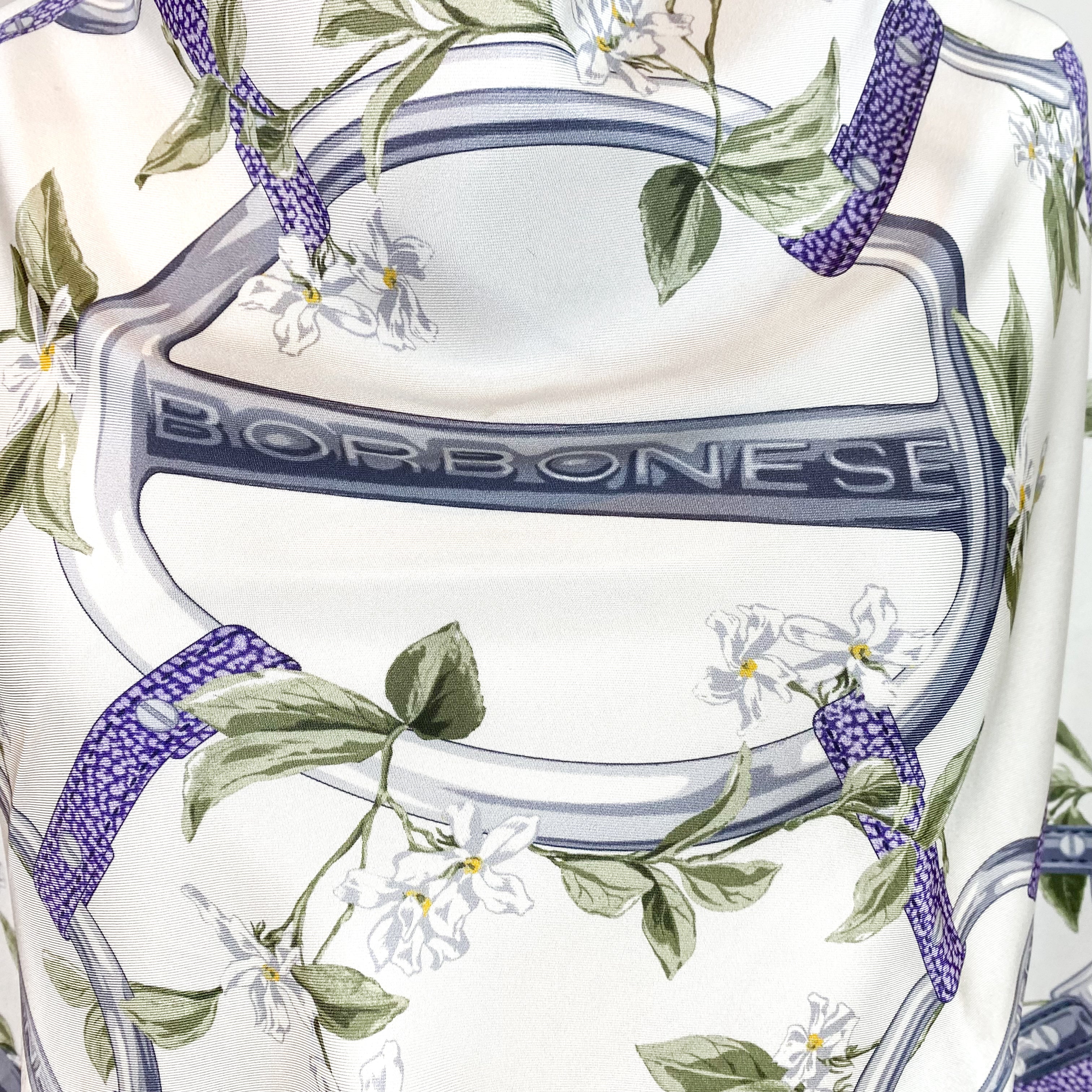 Borbonese Floral Italian Designer Silk Scarf