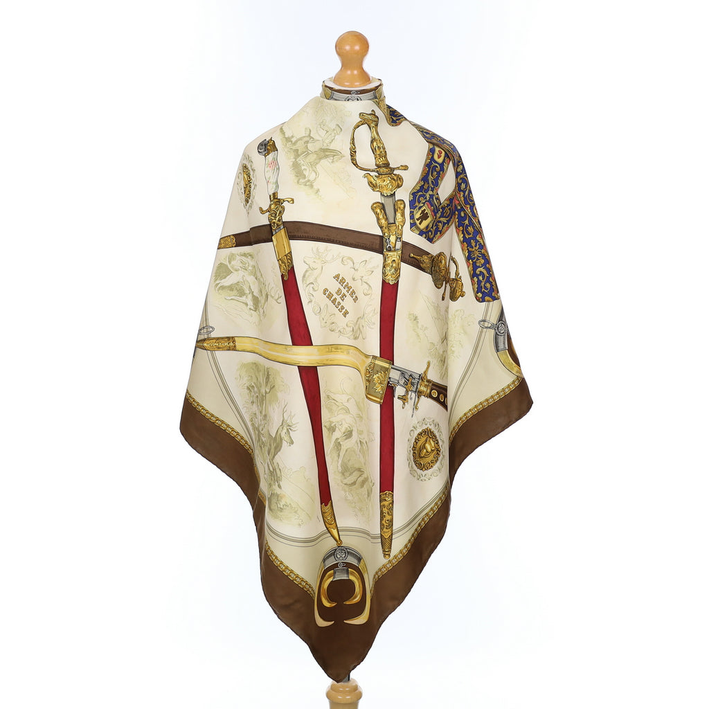 Hermès Armes de Chasse Silk Scarf