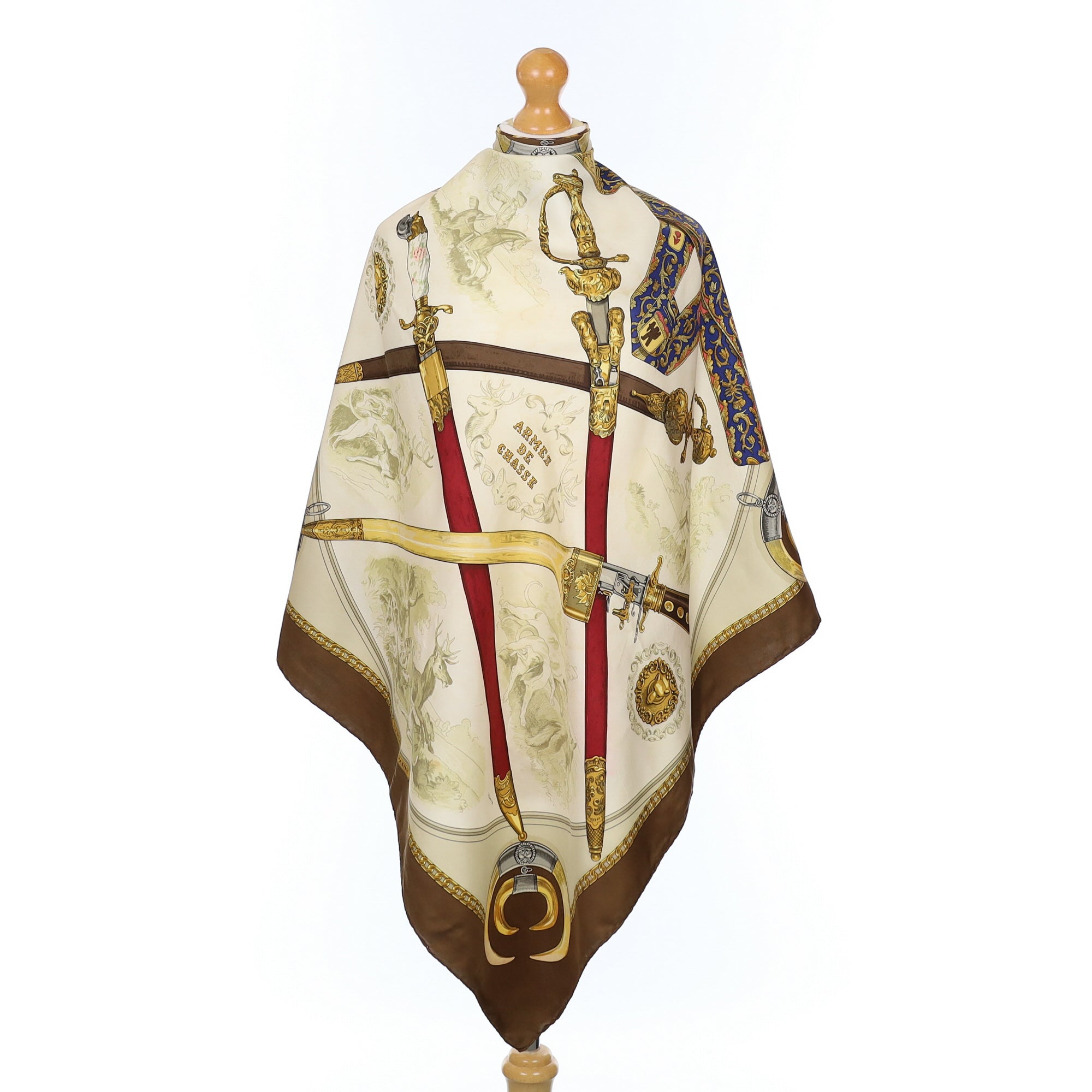 Hermès Armes de Chasse Silk Scarf