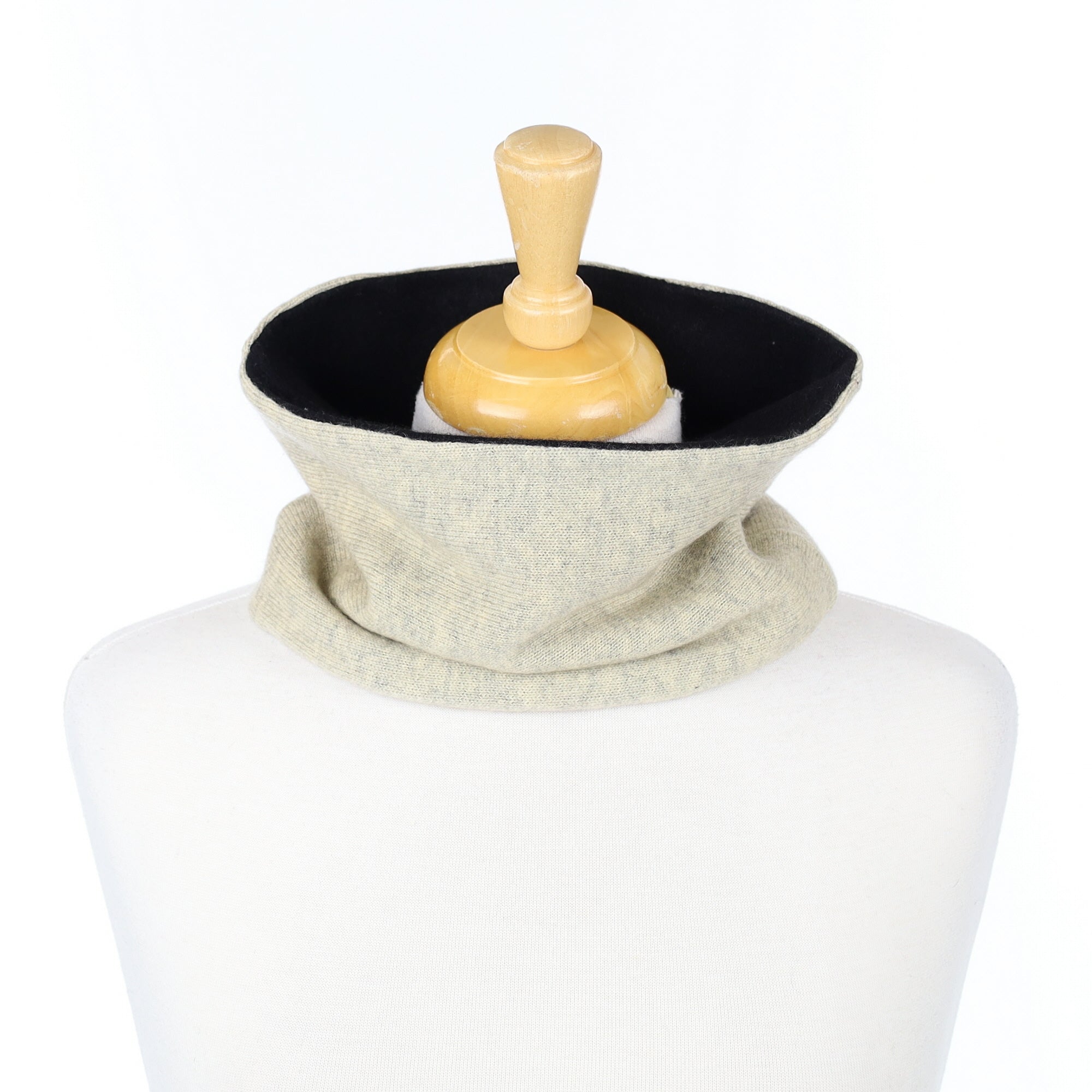 Smoke Grey and Black Neck Warmer