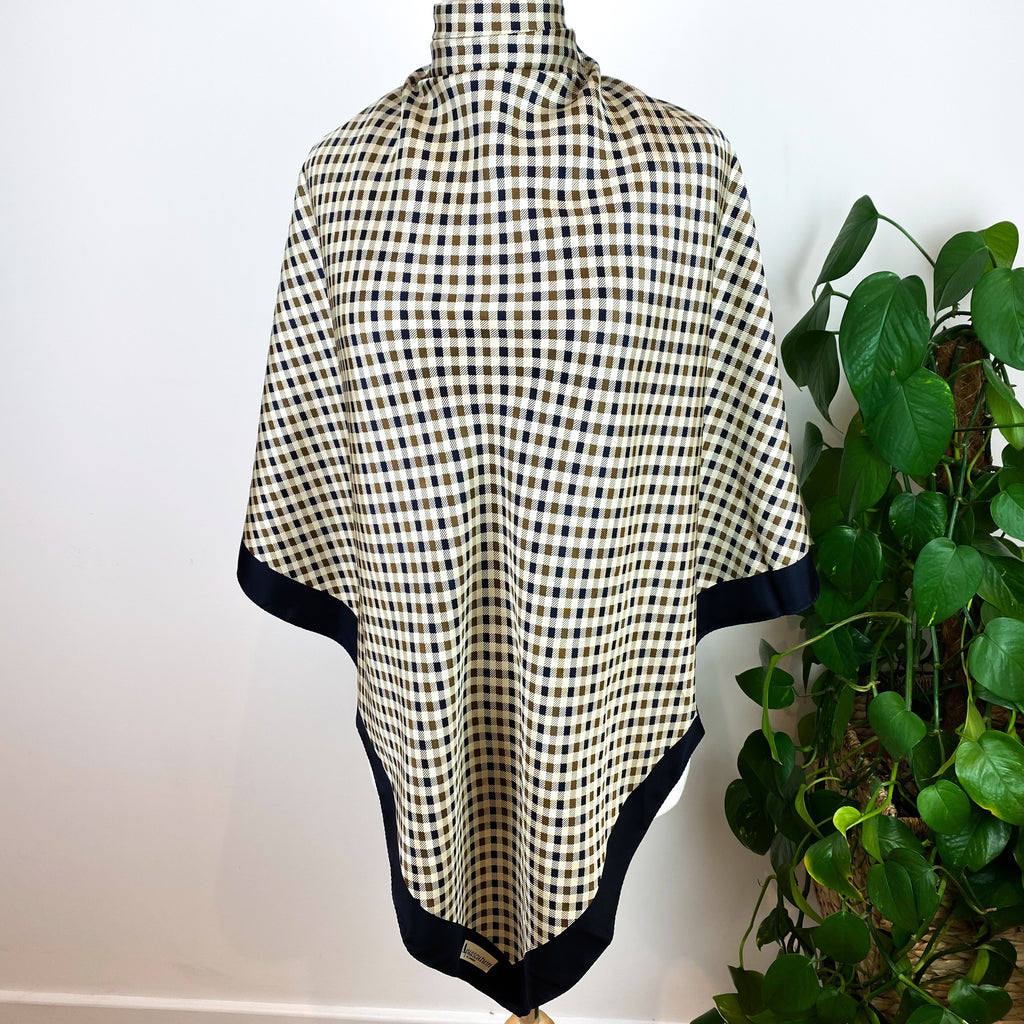 Aquascutum Checked Vintage Silk Scarf