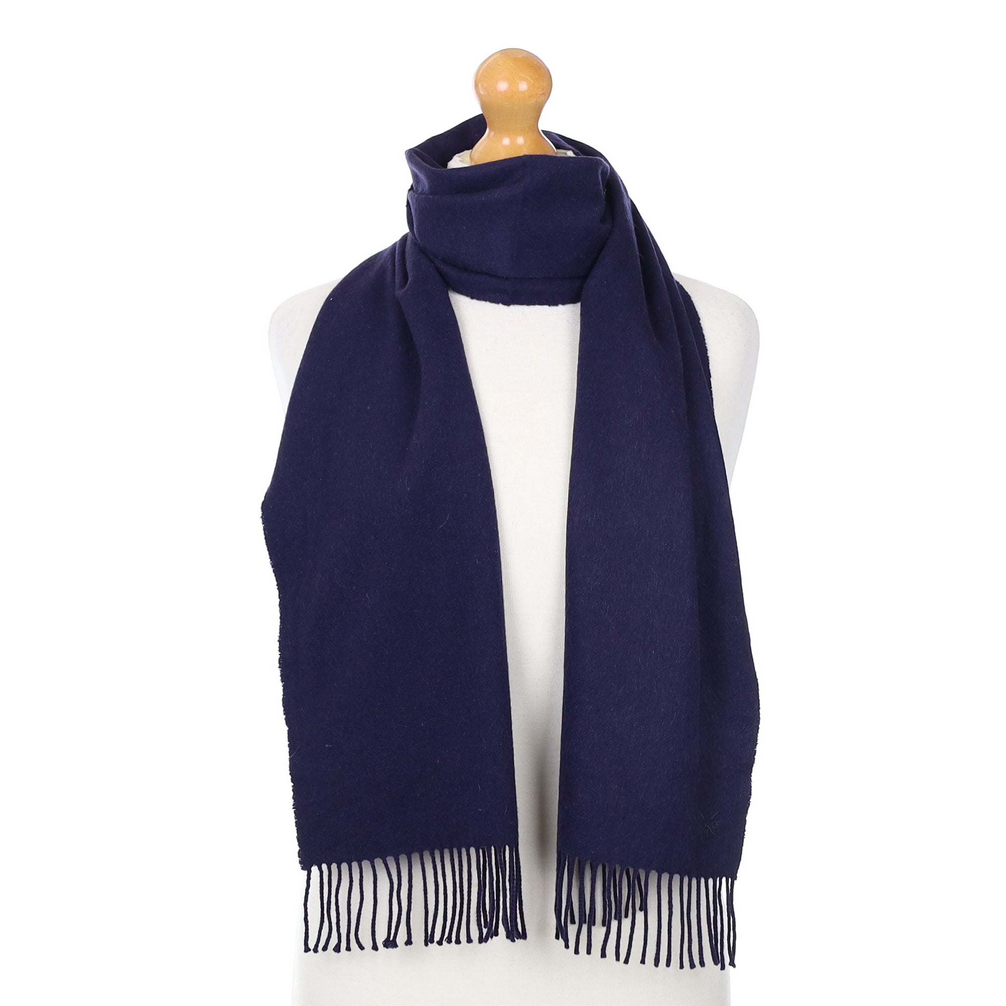 Scottish Navy Blue Cashmere Woven Scarf