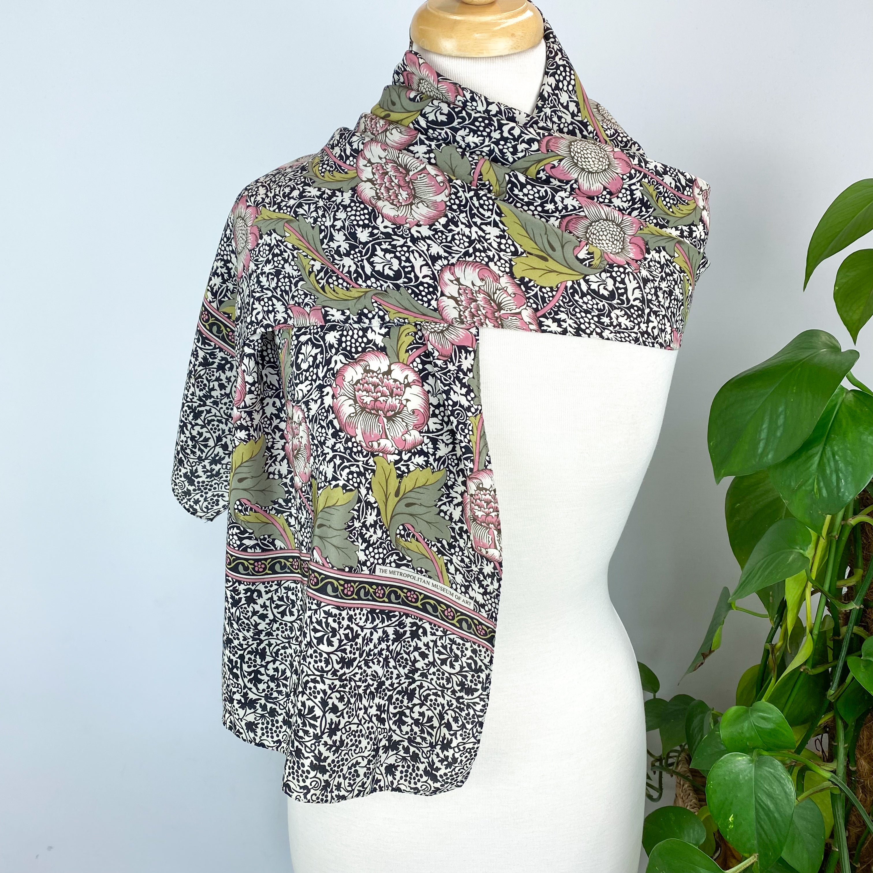 Pretty Floral Rectangle Silk Scarf