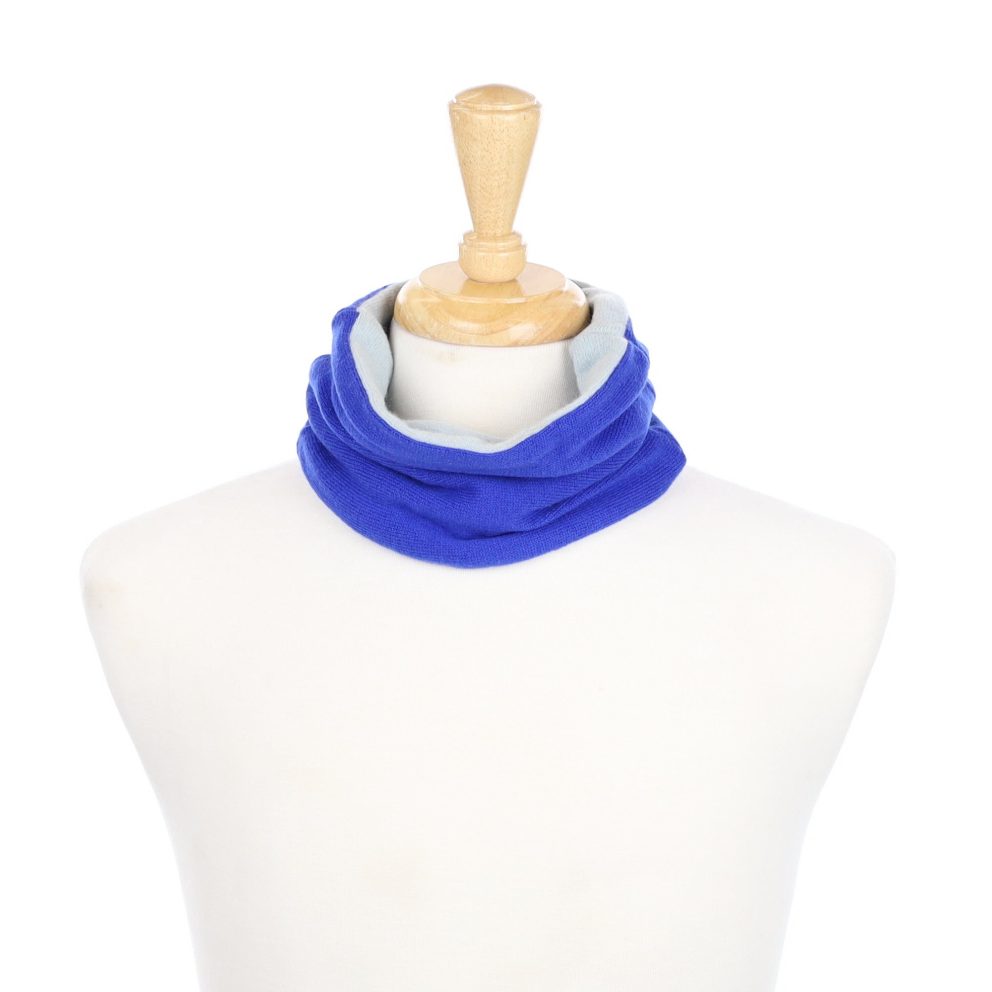 Royal Blue and Palest Mint Neck Warmer