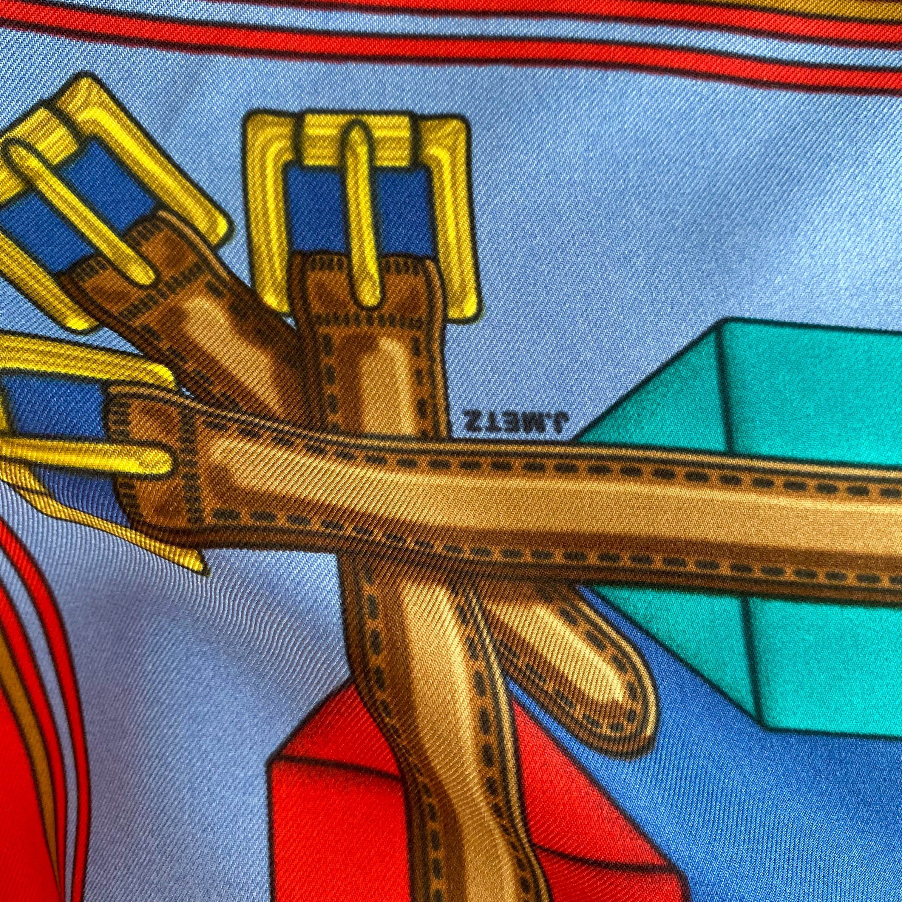 Hermès Sangles Designer Silk Scarf