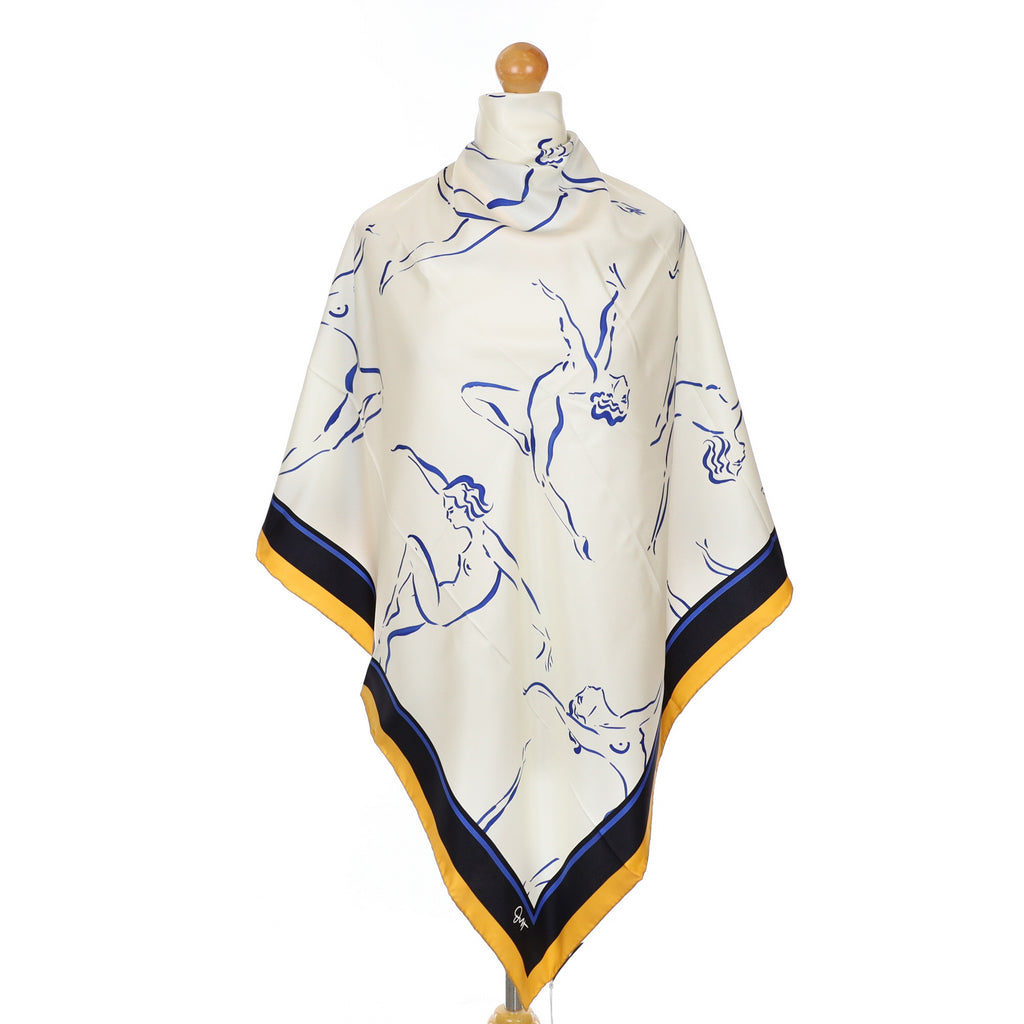 Brand New Boxed Olivia Von Halle Silk Scarf