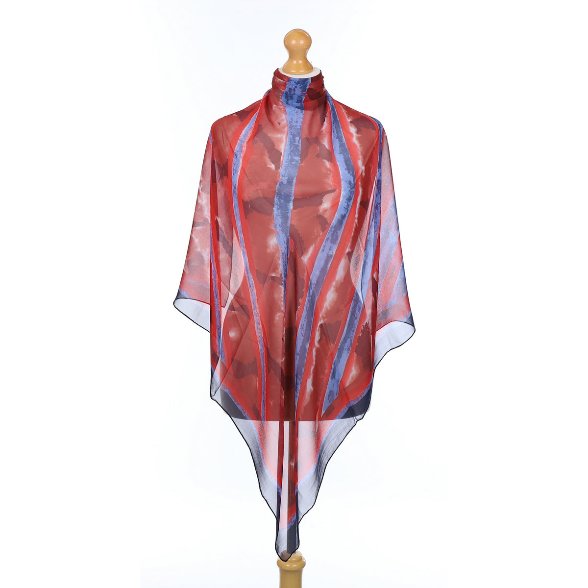 Brand New Red and Blue Silk Scarf