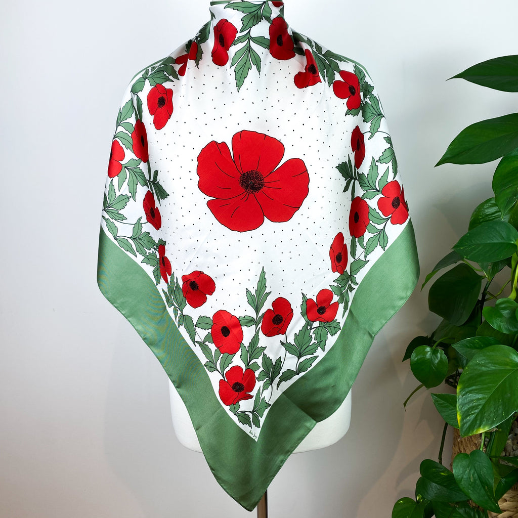 Helen Douglas Floral Silk Scarf