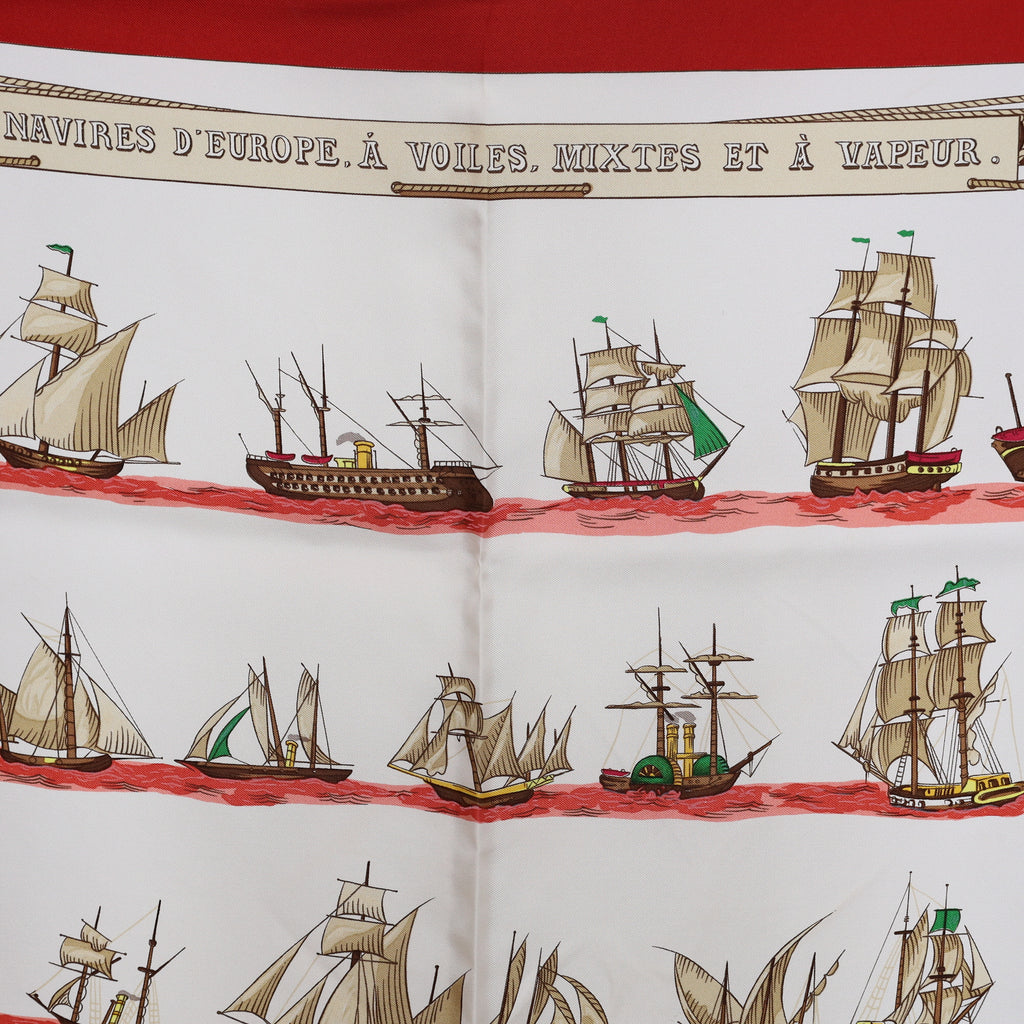 Brand New Boxed Hermès Navires d’Europe á Voiles Silk Scarf