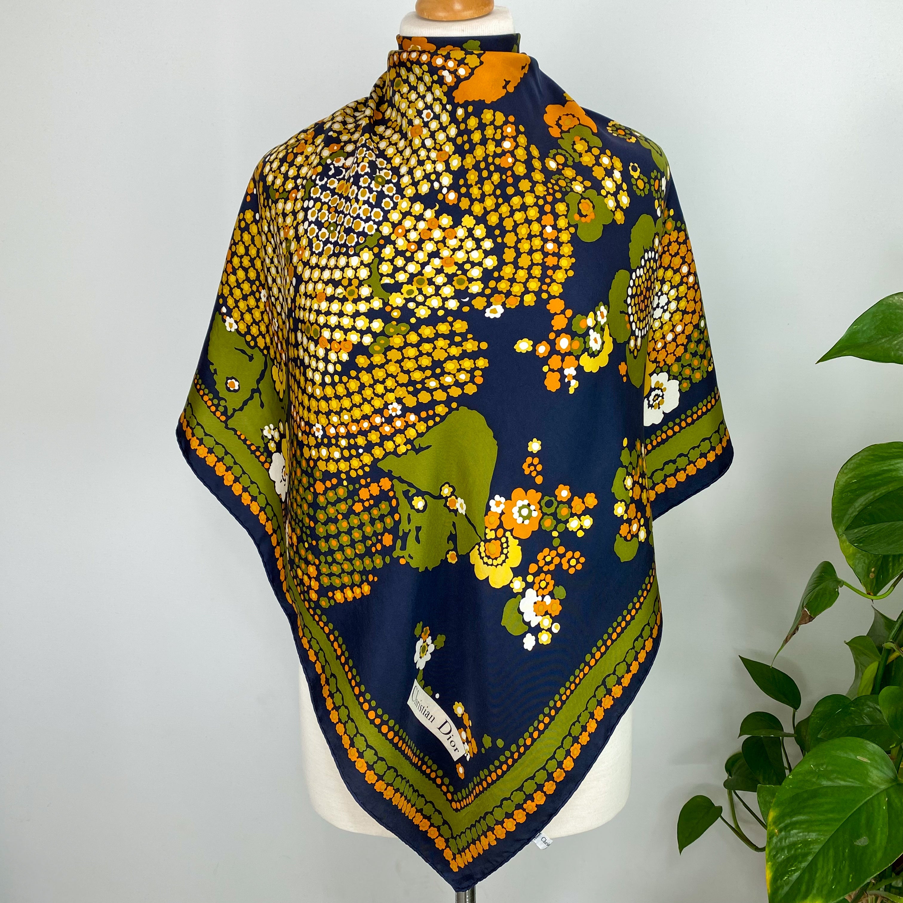 Immaculate Christian Dior Vintage Silk Scarf
