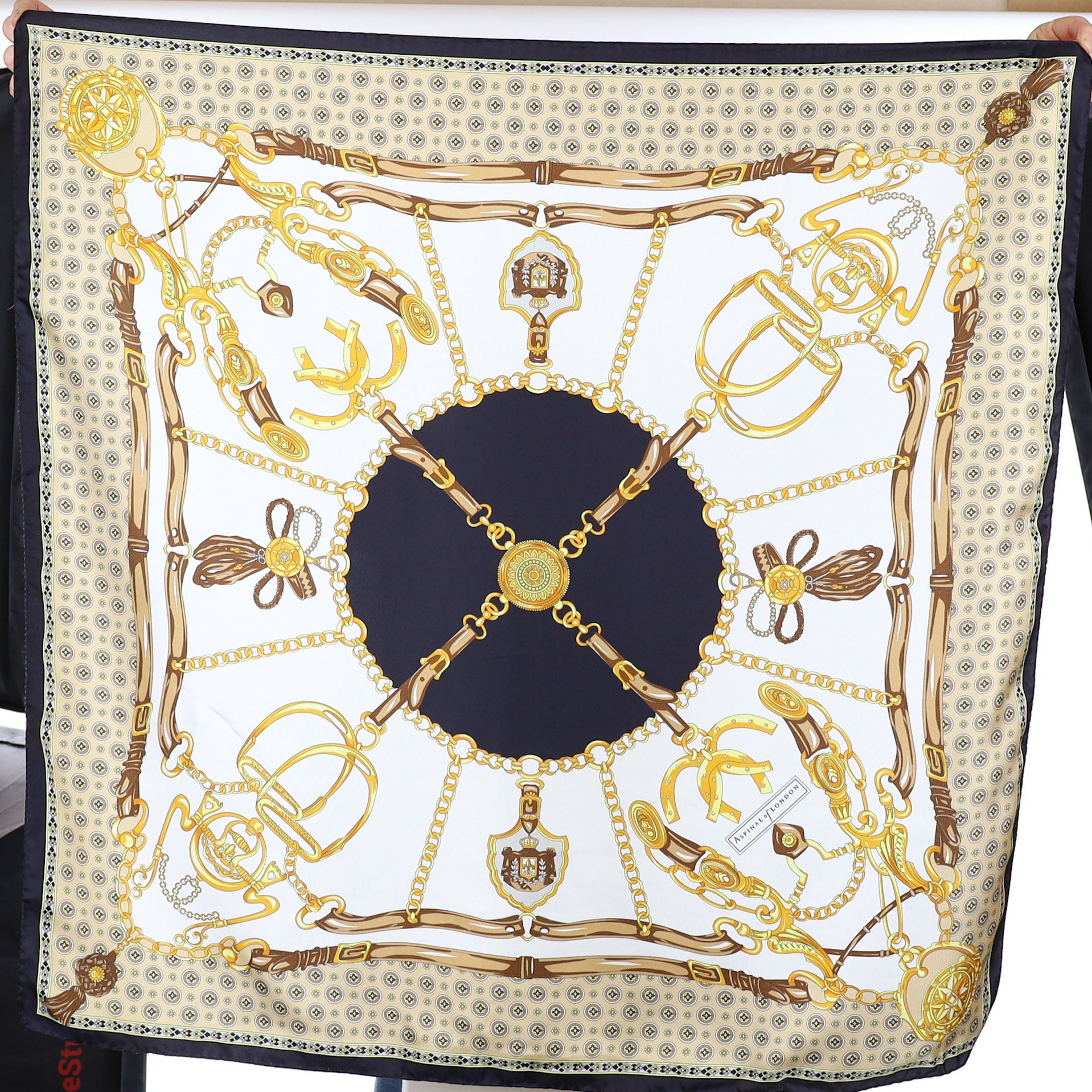 Brand New Boxed Aspinal Silk Scarf