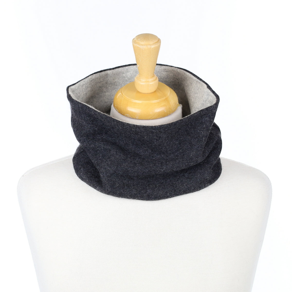 Charcoal and Smoke Grey Neck Warmer