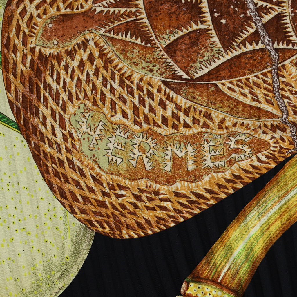 Hermès Jardin Créole Plisse Silk Scarf