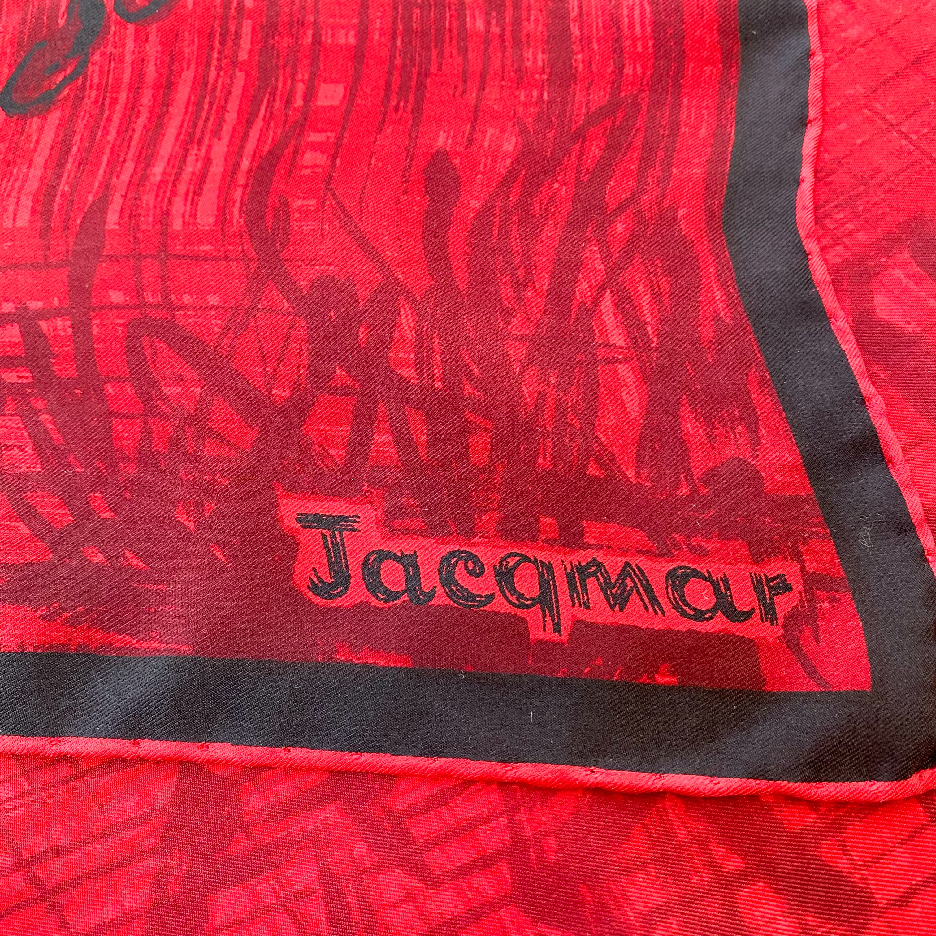 1970s Jacqmar Equestrian Vintage Silk Scarf