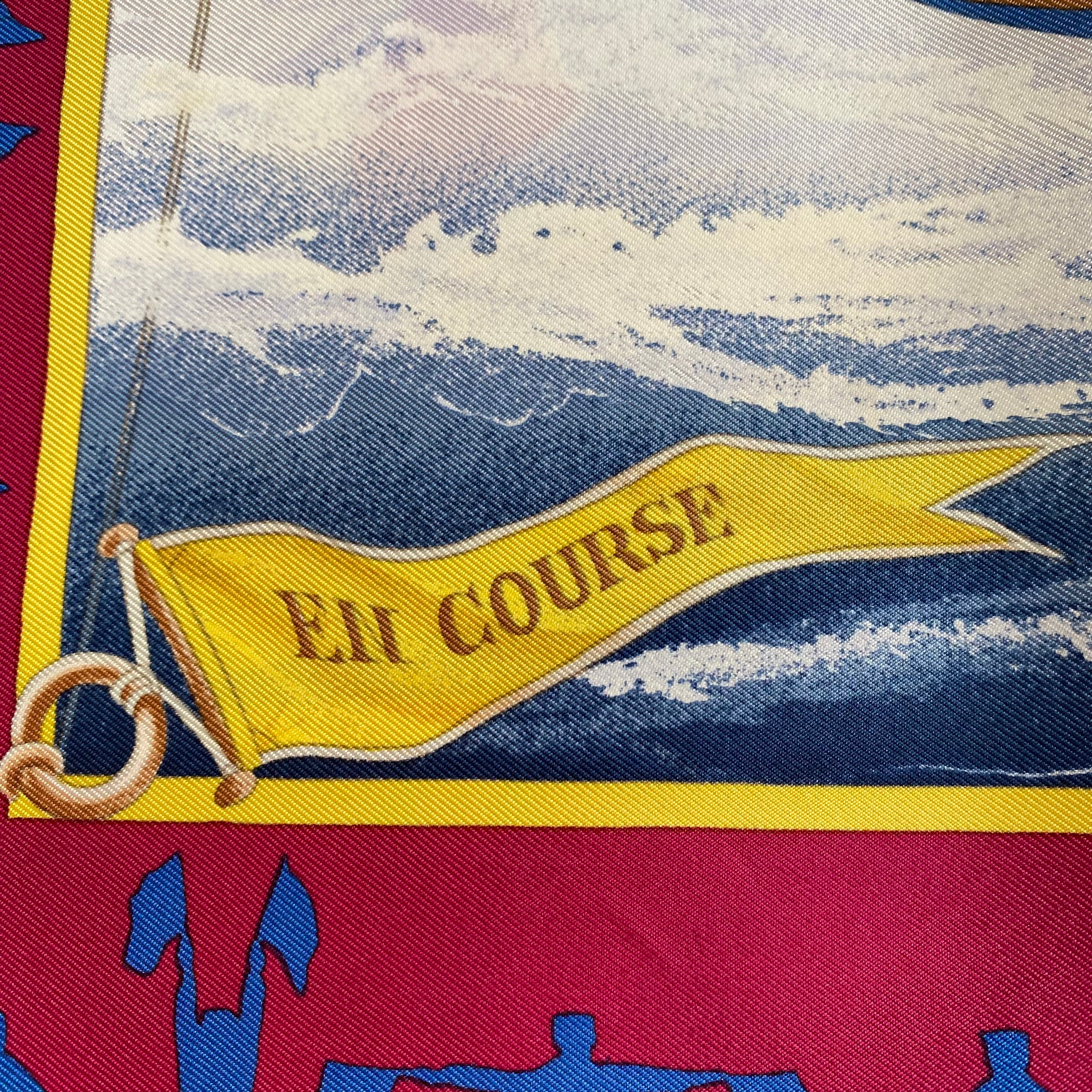 Hermès En Course Silk Scarf