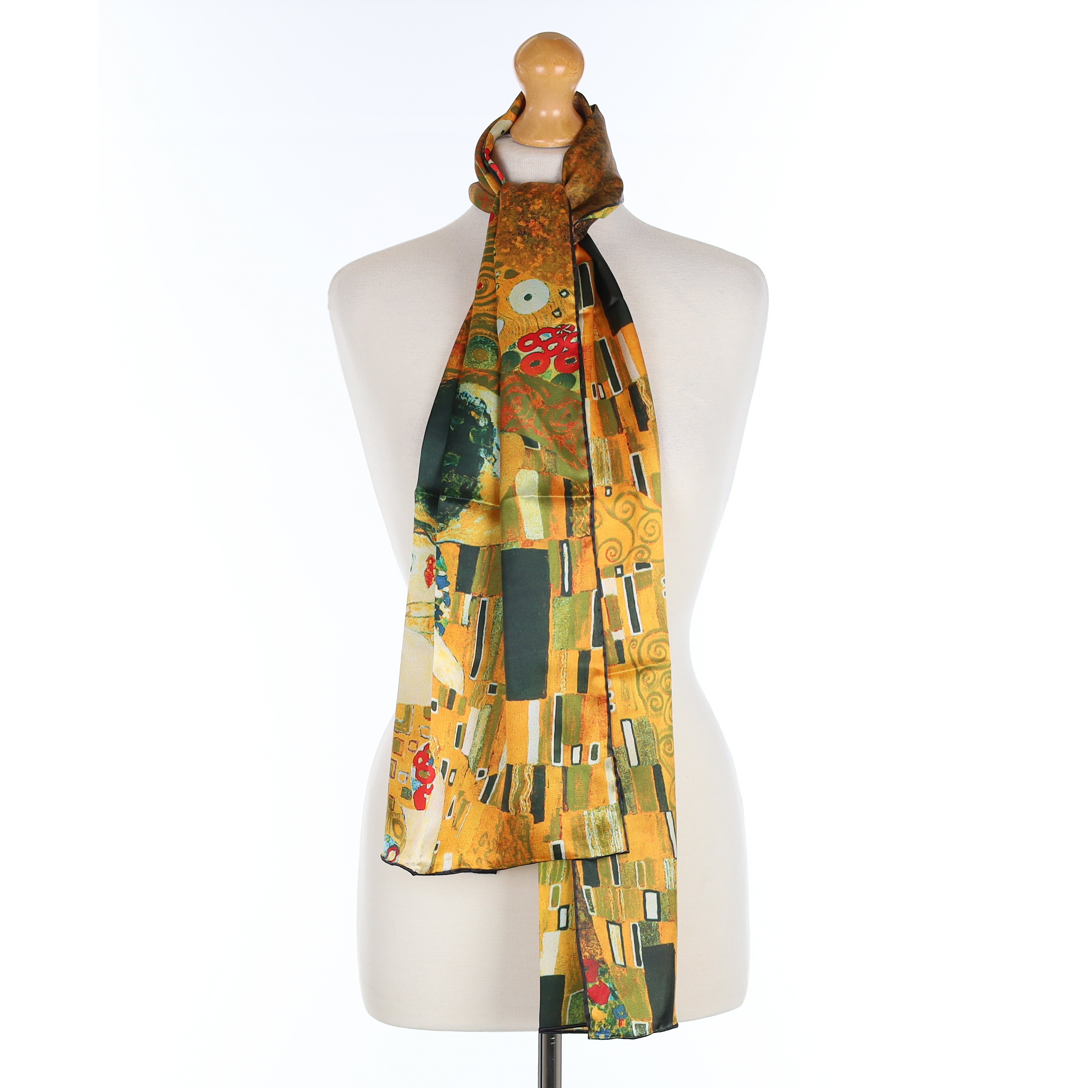Copper Orange Abstract Silk Scarf