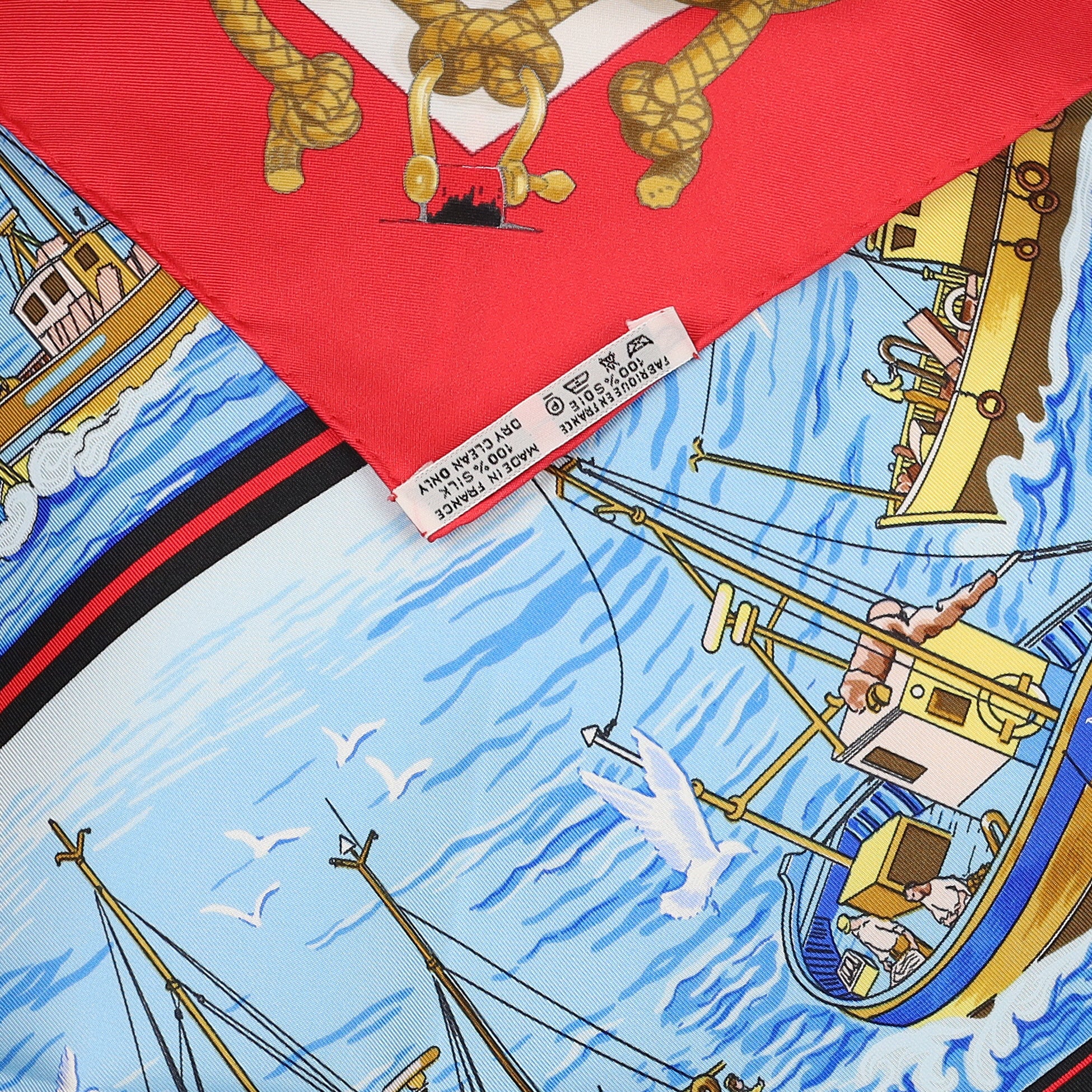 Brand New Boxed Hermès Retour de Pêche Silk Scarf Quite Rare