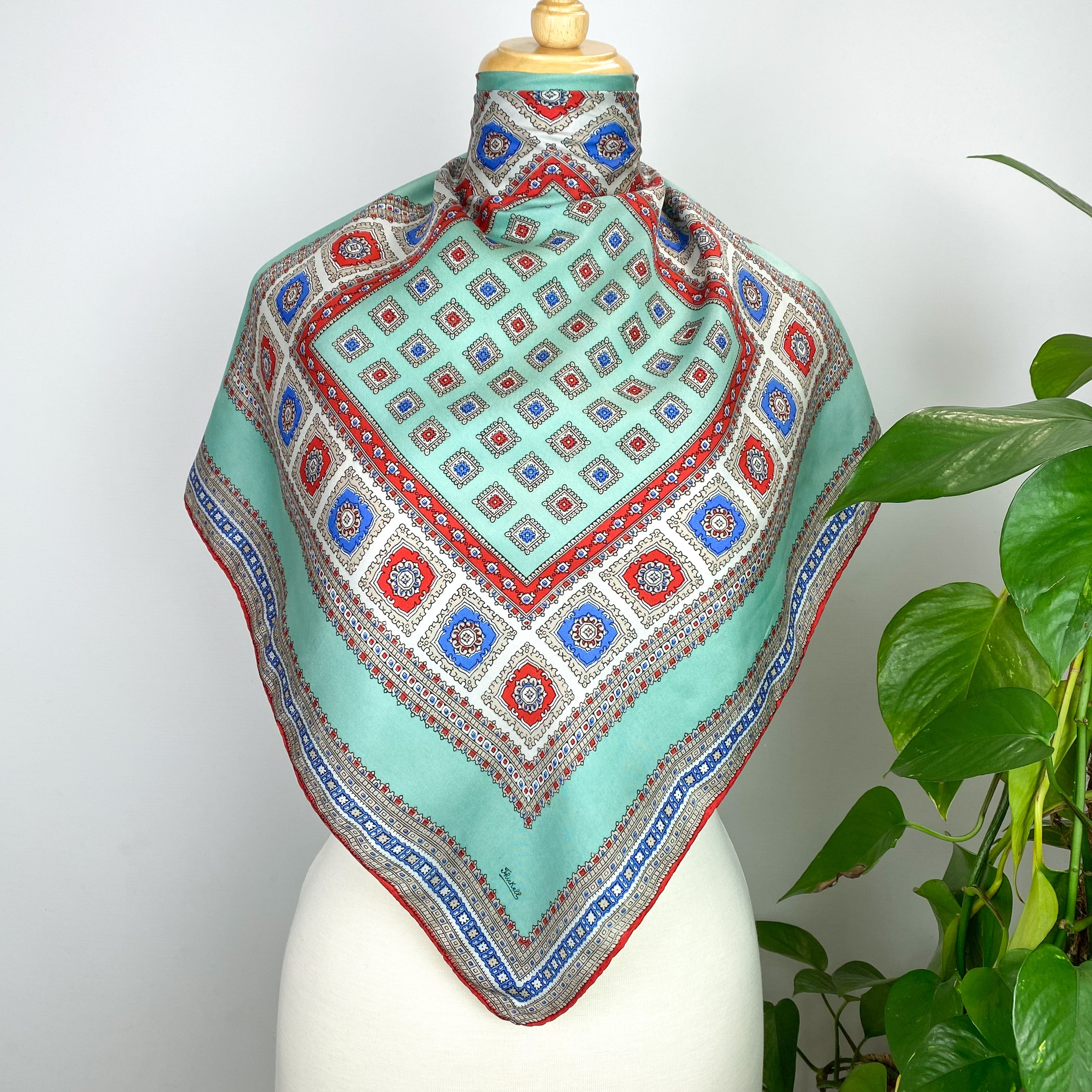 British Vintage Silk Scarf
