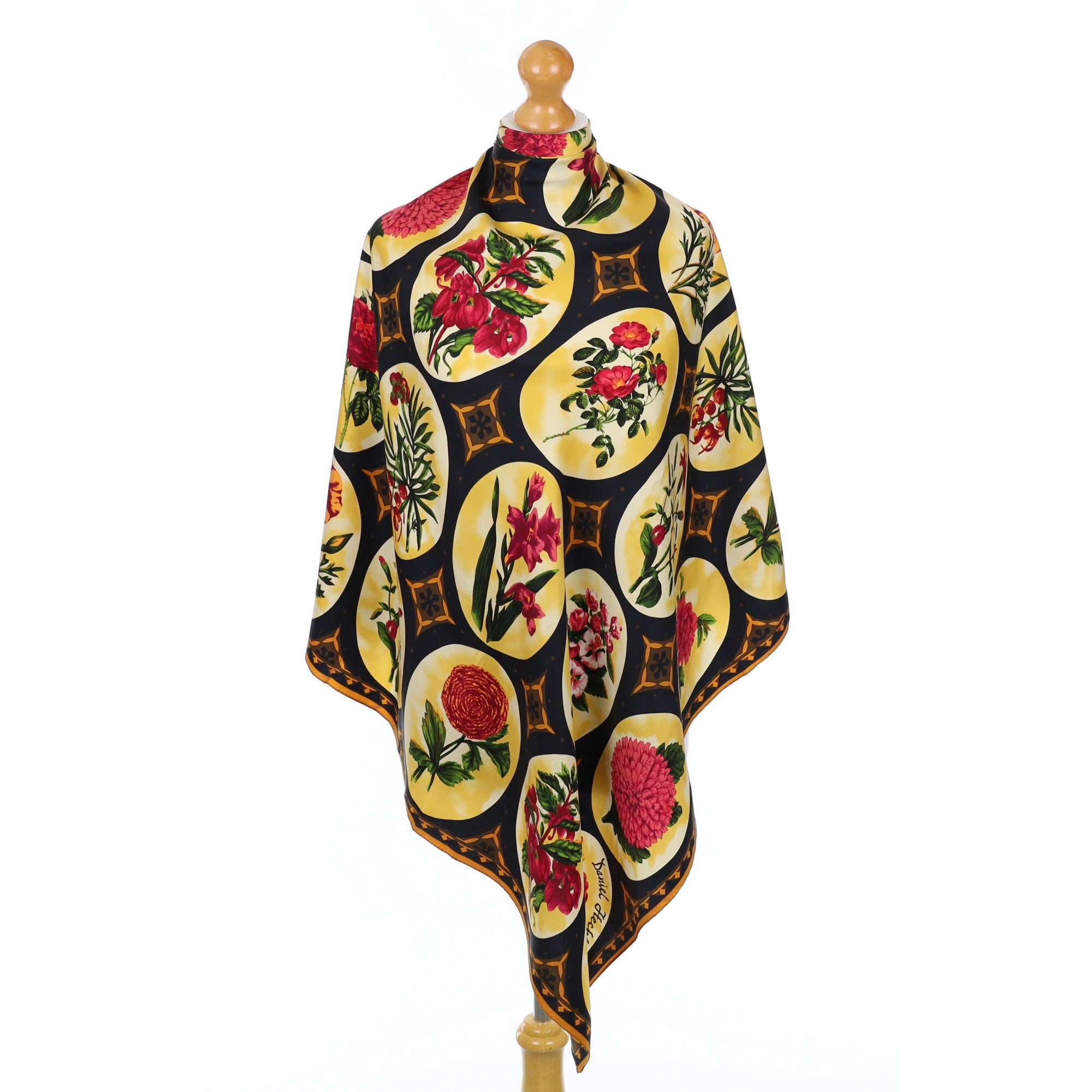 Daniel Fletcher Floral Silk Scarf