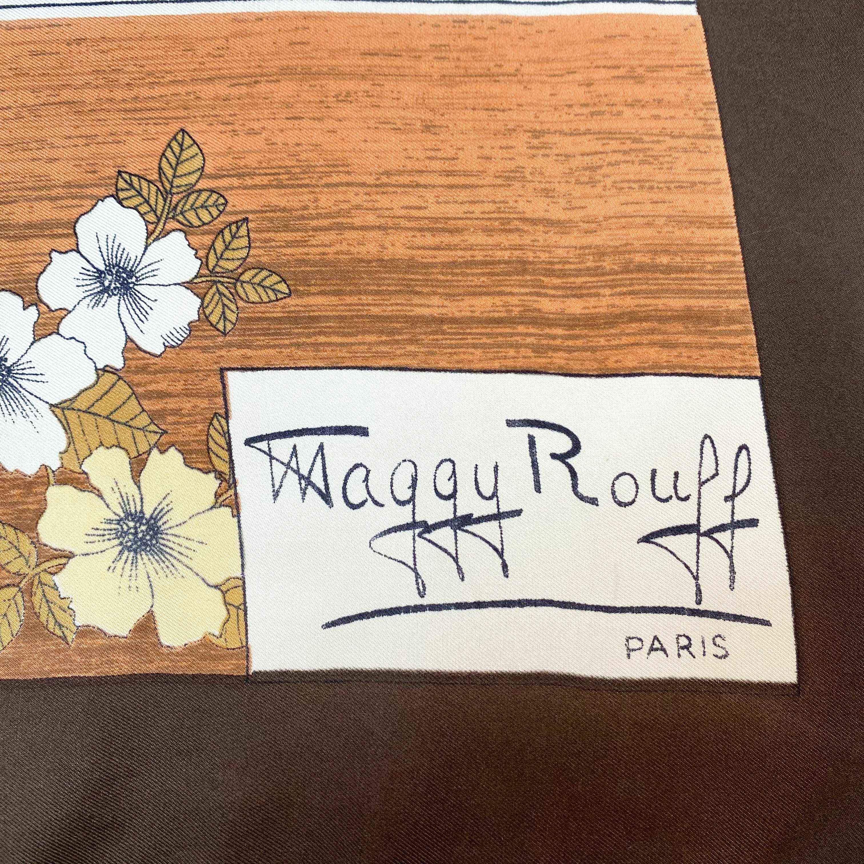 1970s Maggy Rouff Paris Vintage Silk Scarf