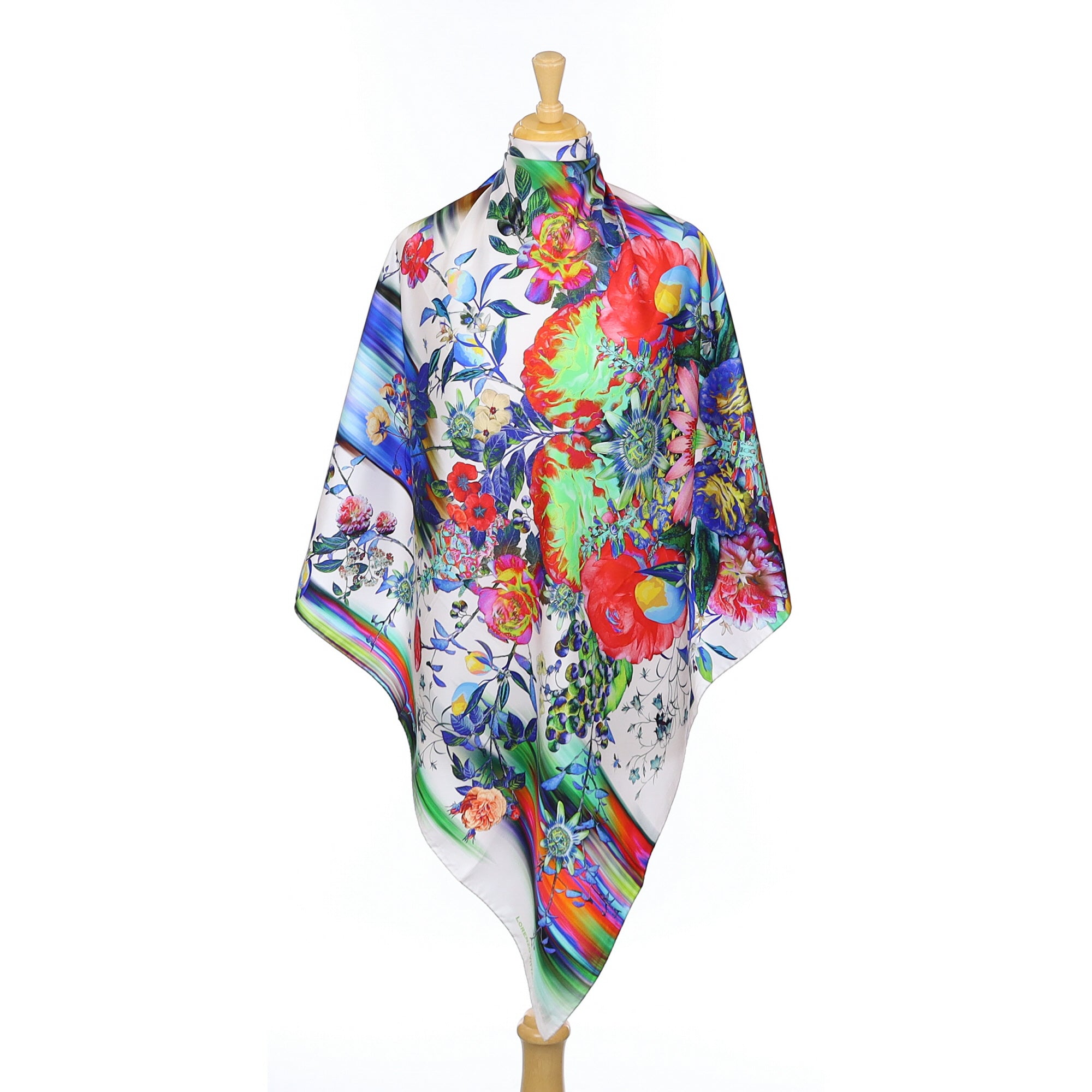 Lorenzo Vittani Floral Silk Scarf