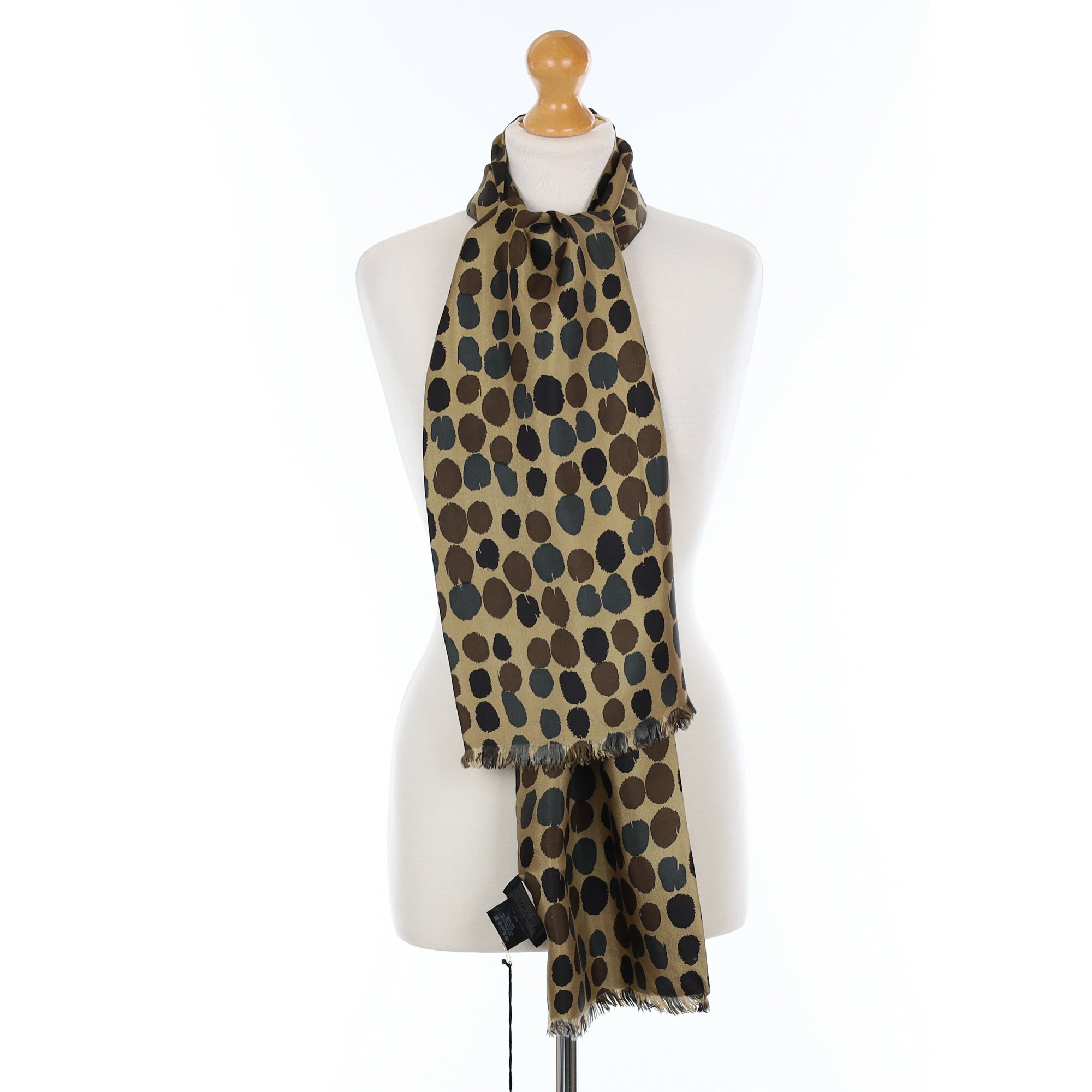 Brand New Nicole Farhi Spotted Silk Scarf