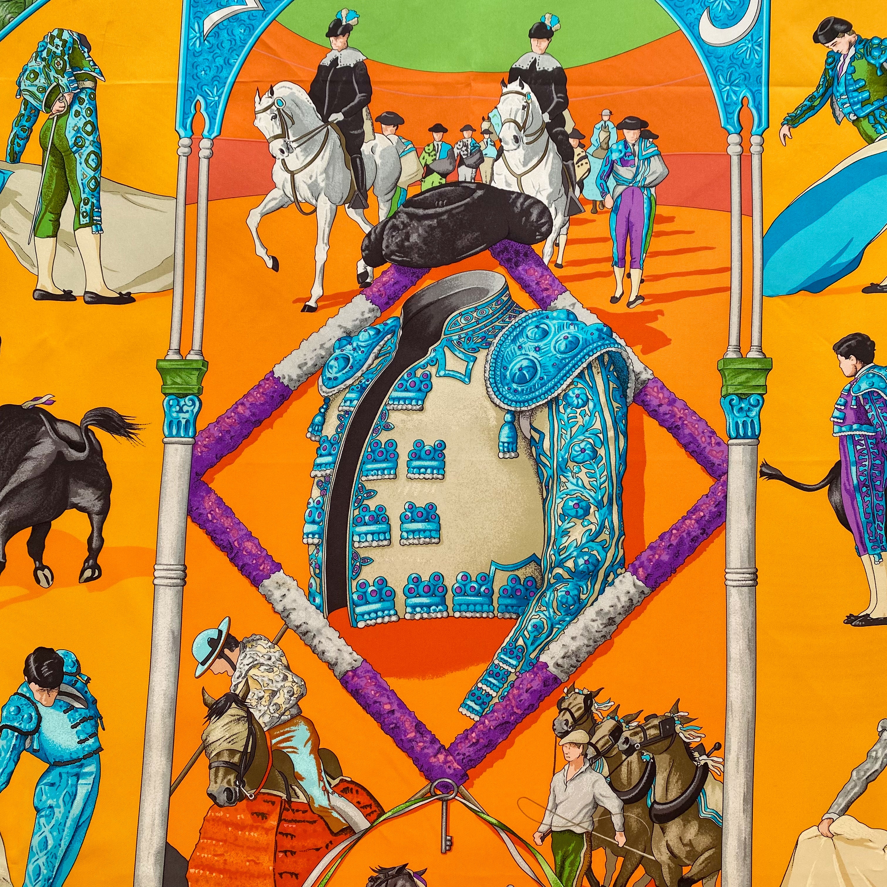 Hermès Plaza De Toros Silk Scarf