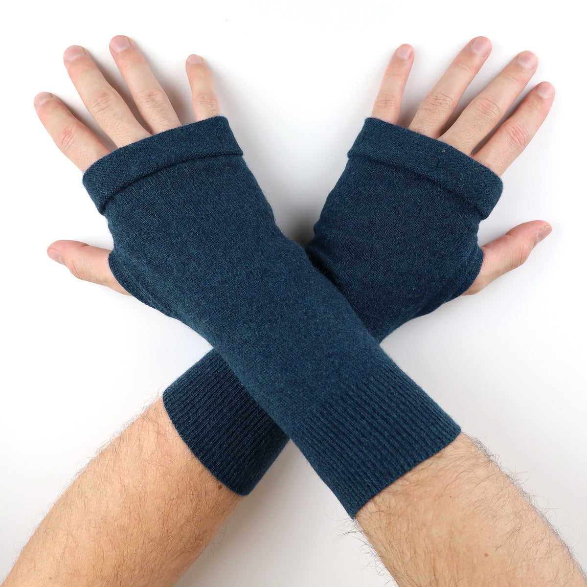 Men’s Bottle Green Fingerless Gloves