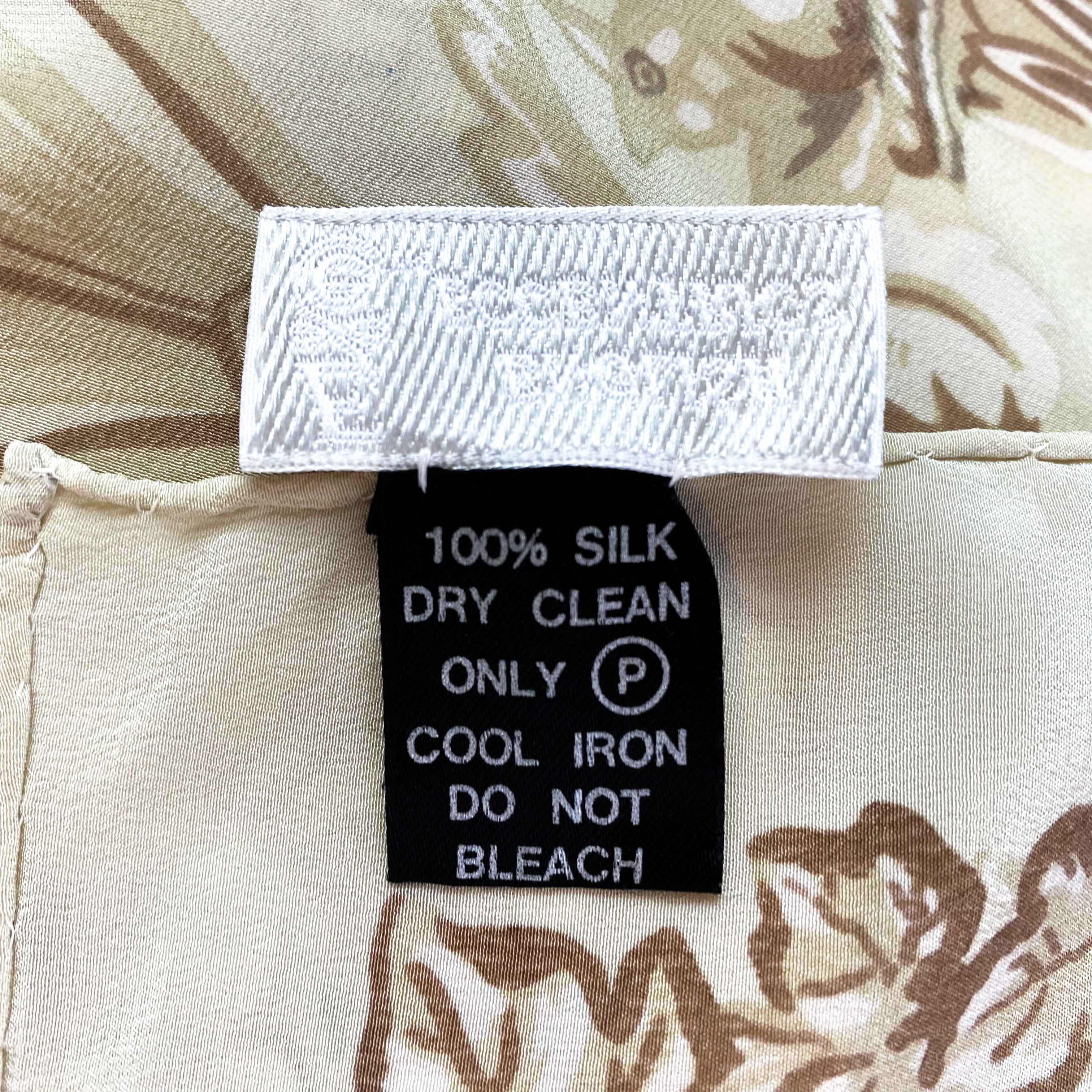 English Eccentrics 1990s Designer Silk Scarf